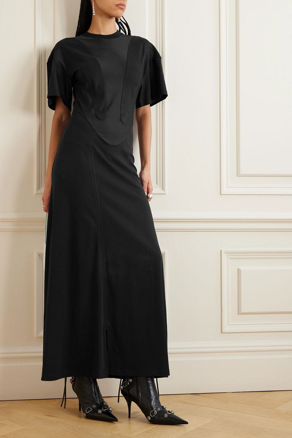 chinese dress ladies Multiway Jersey Maxi Dress-Black main image 1