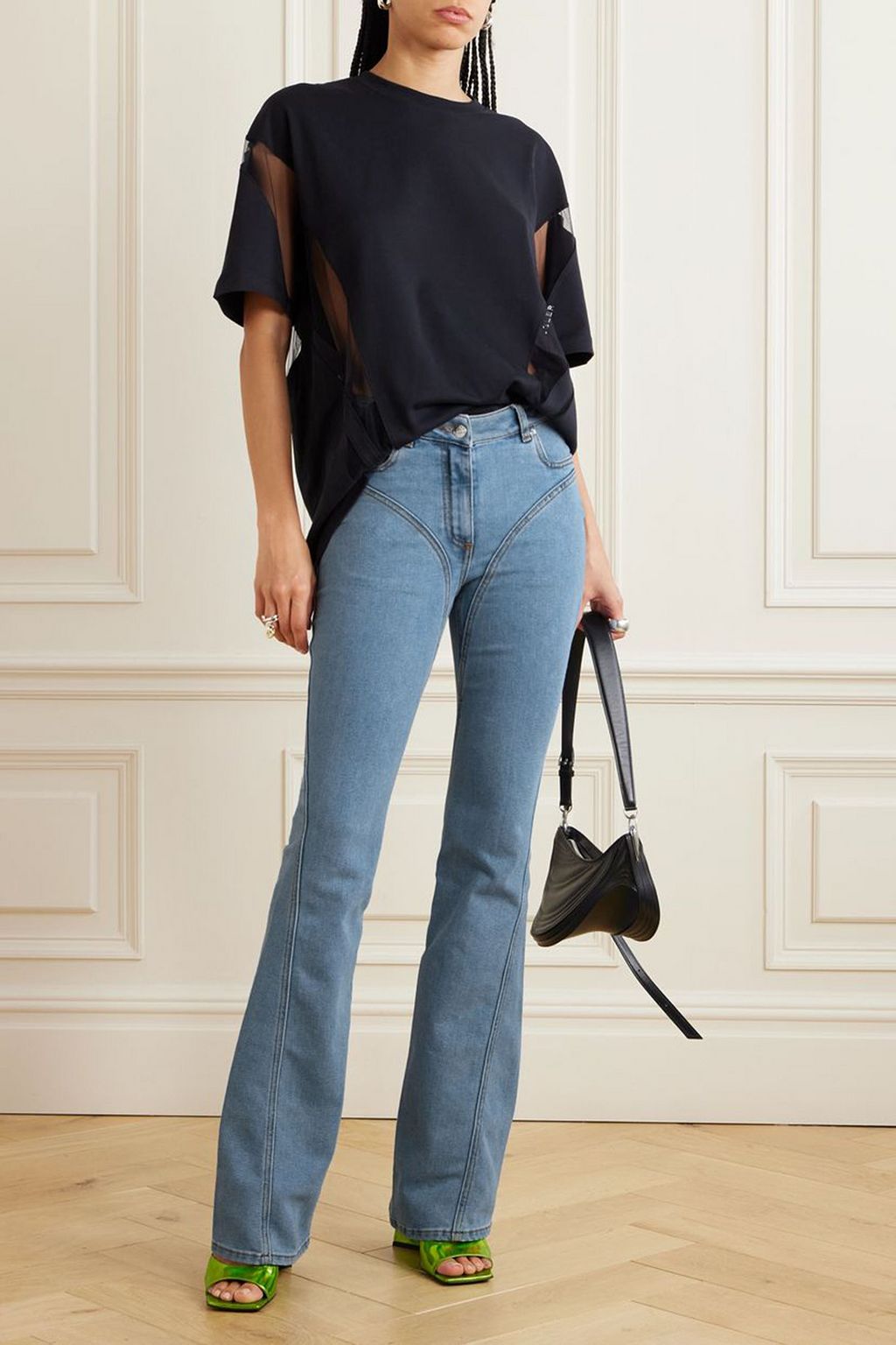 MUGLER Mid-rise flared jeans
