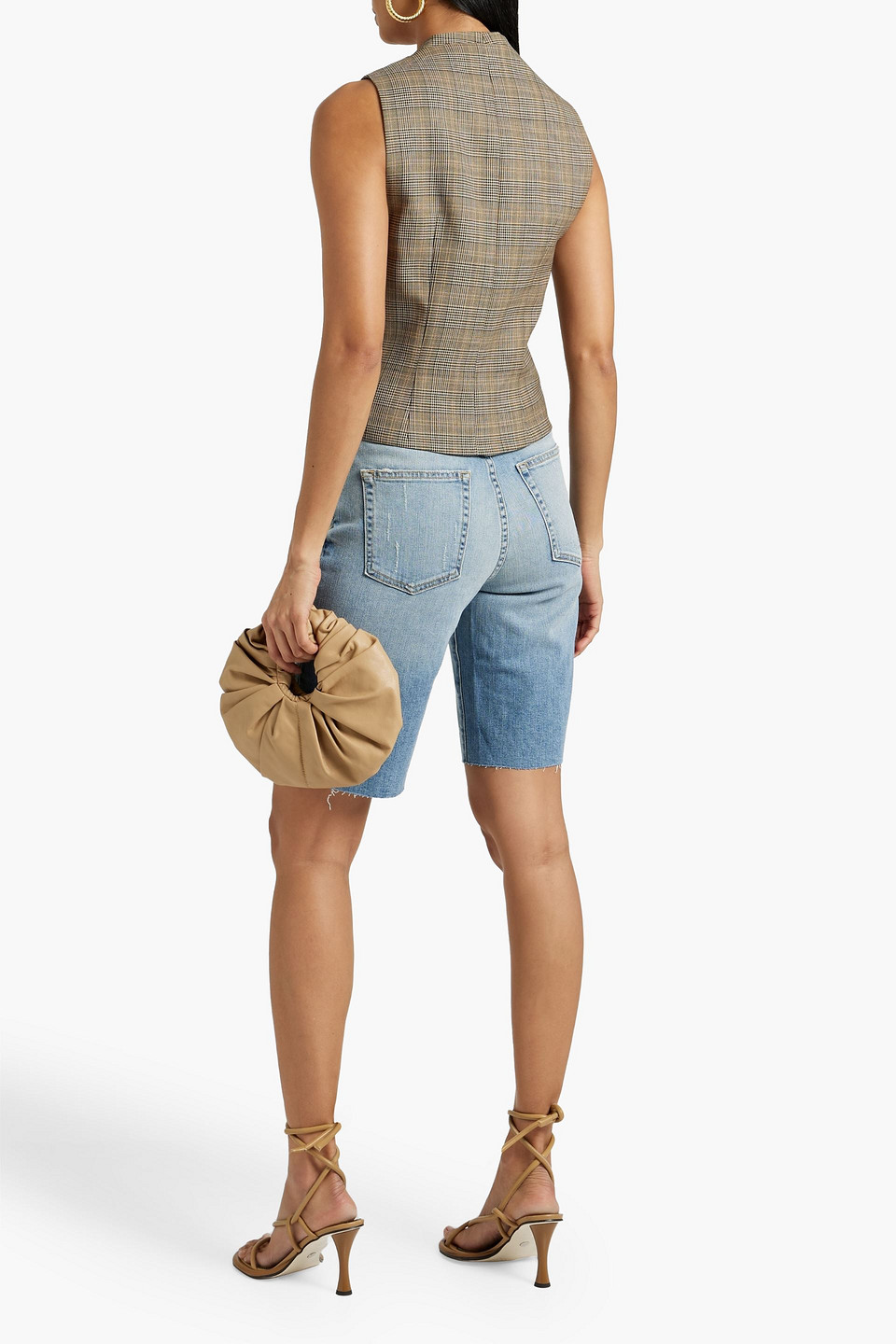 NILI LOTAN BOYFRIEND FRAYED DENIM SHORTS 3074457345636329132