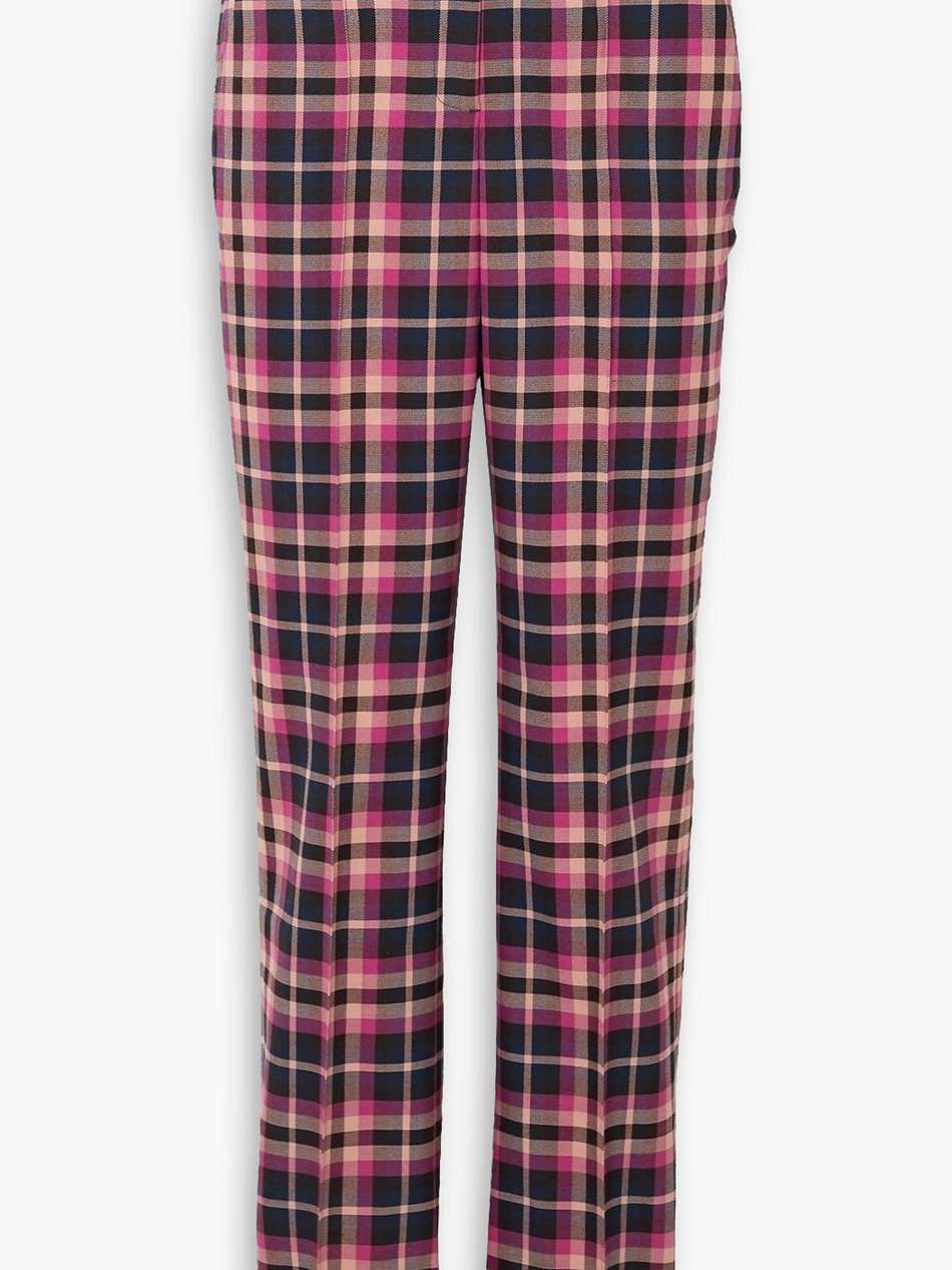 ryder checked twill straight-leg pants