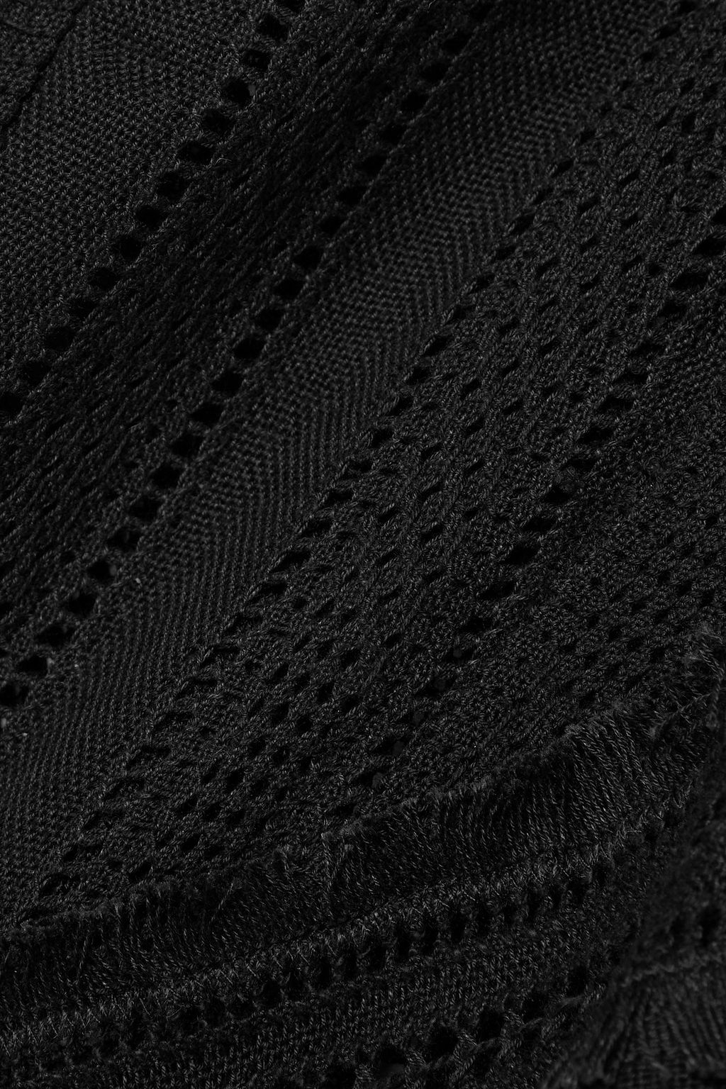 RUE MARISCAL Frayed crocheted cotton tank