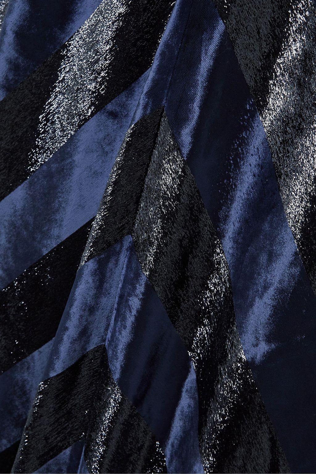 REBECCA VALLANCE Maison cutout metallic velvet midi dress
