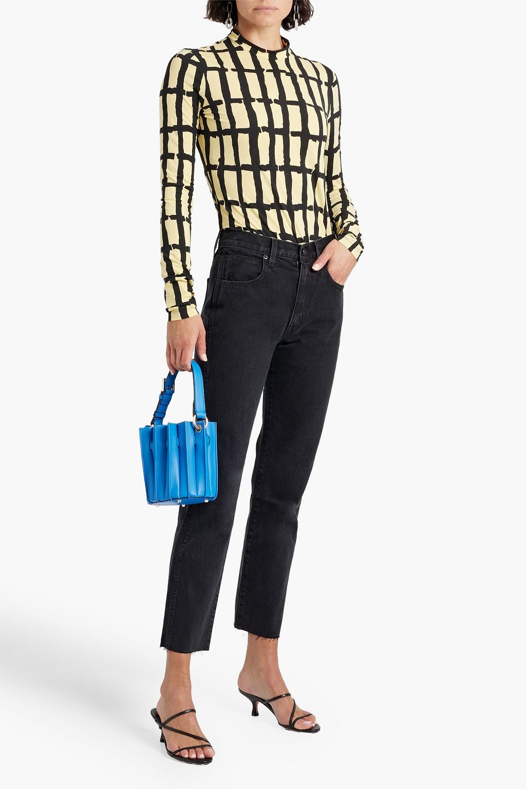 SLVRLAKE Hero frayed high-rise straight-leg jeans