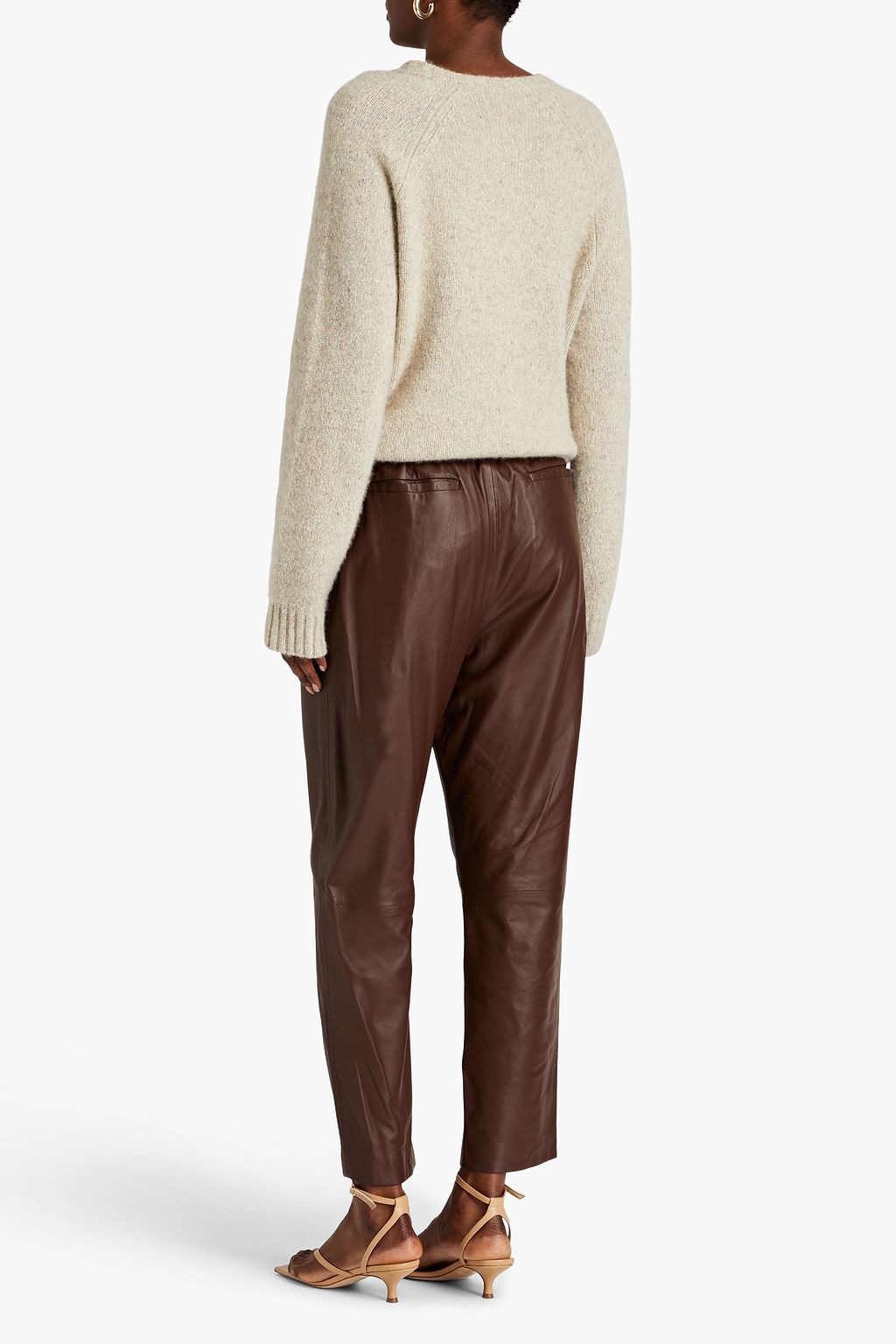 ALTUZARRA レザー ストレートレッグパンツ