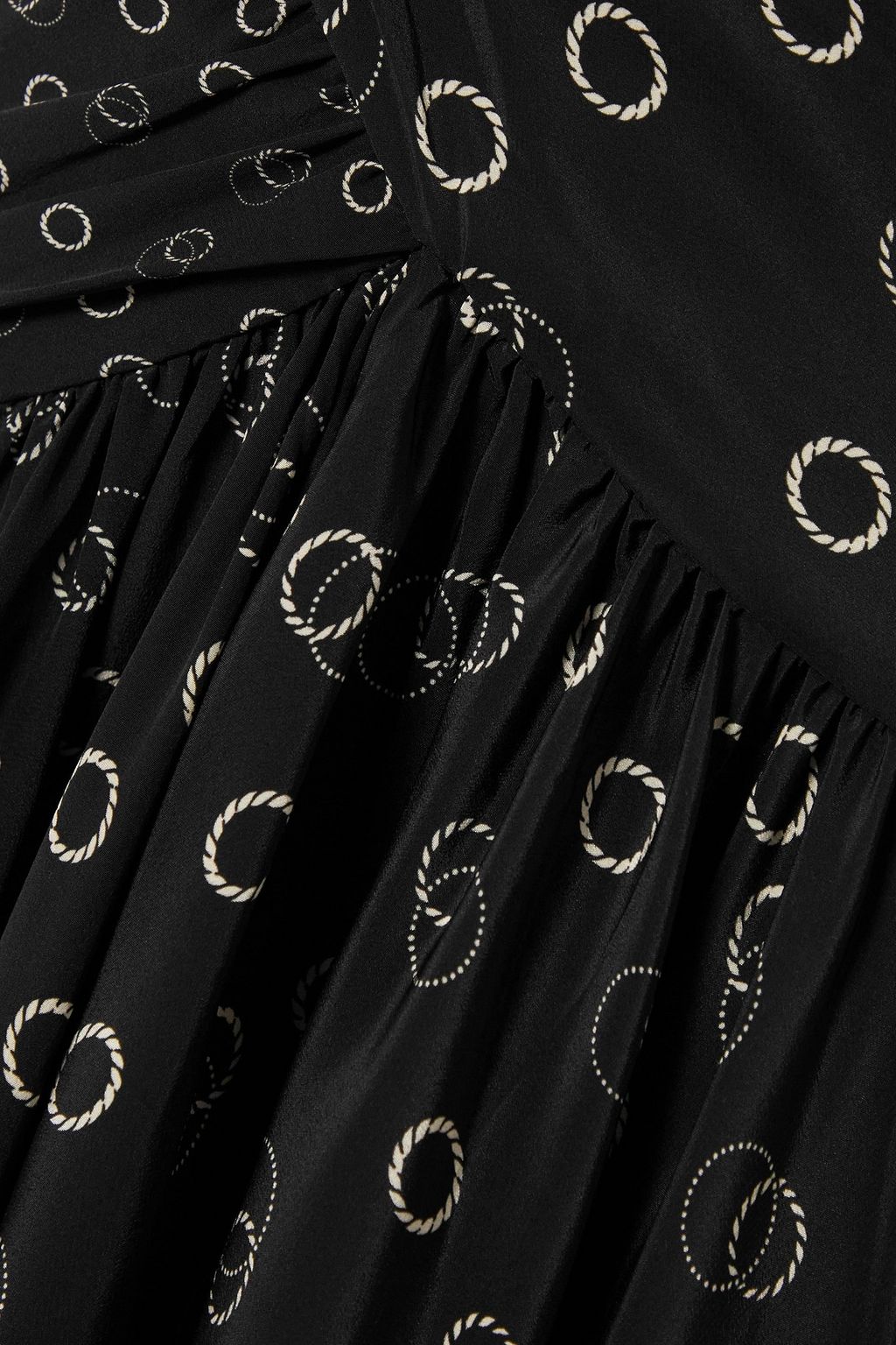 ISABEL MARANT Calliope strapless ruched printed silk midi dress
