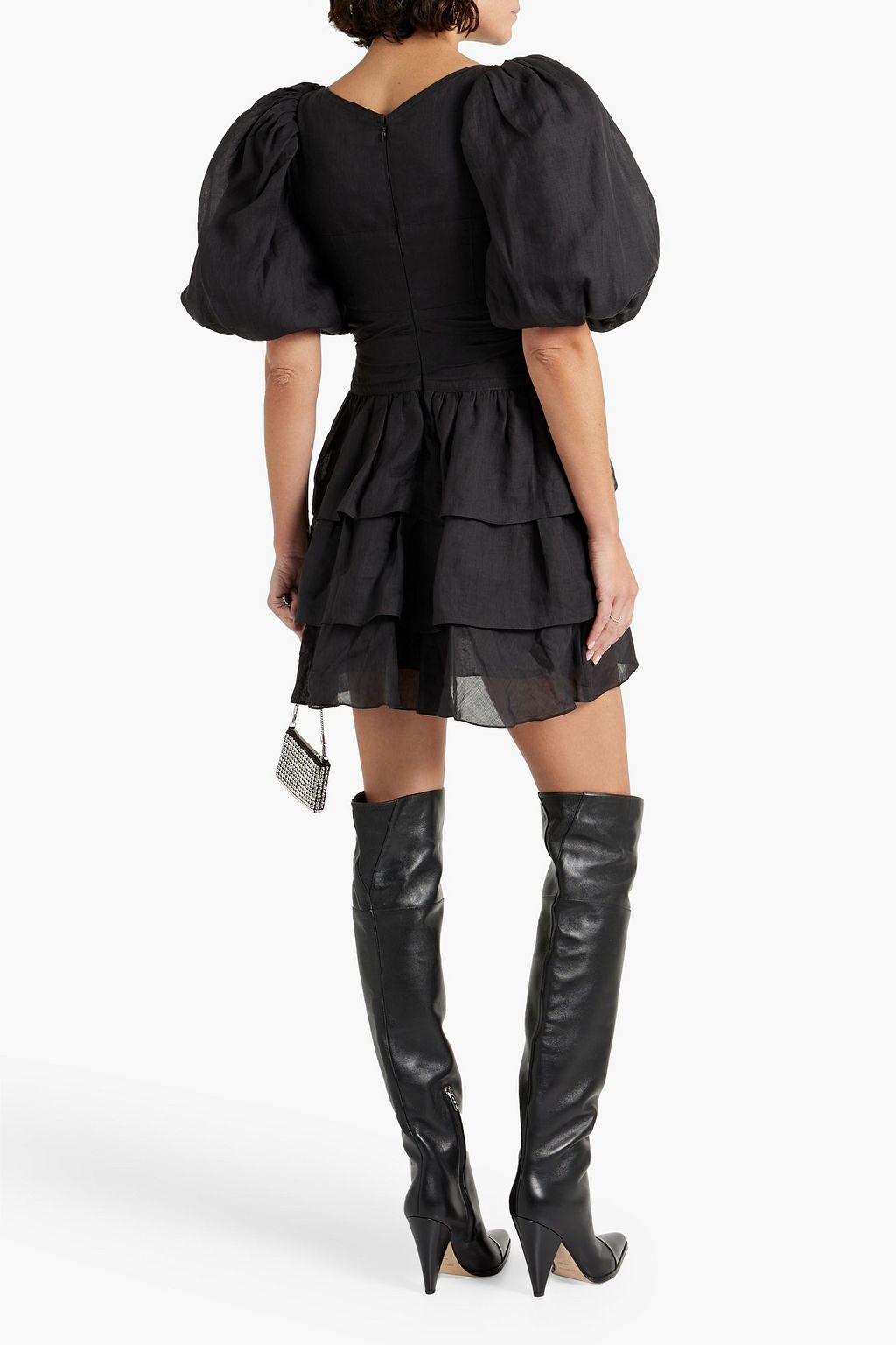 ISABEL MARANT Jaekia tiered ramie mini dress