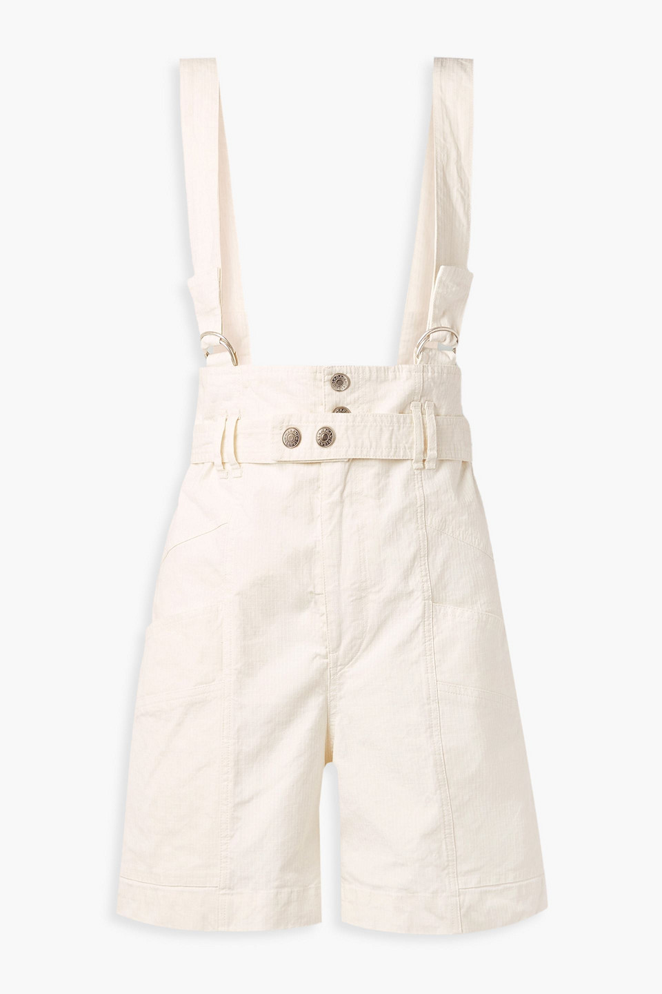 Isabel Marant Effie Linen-blend Ripstop Shorts In White