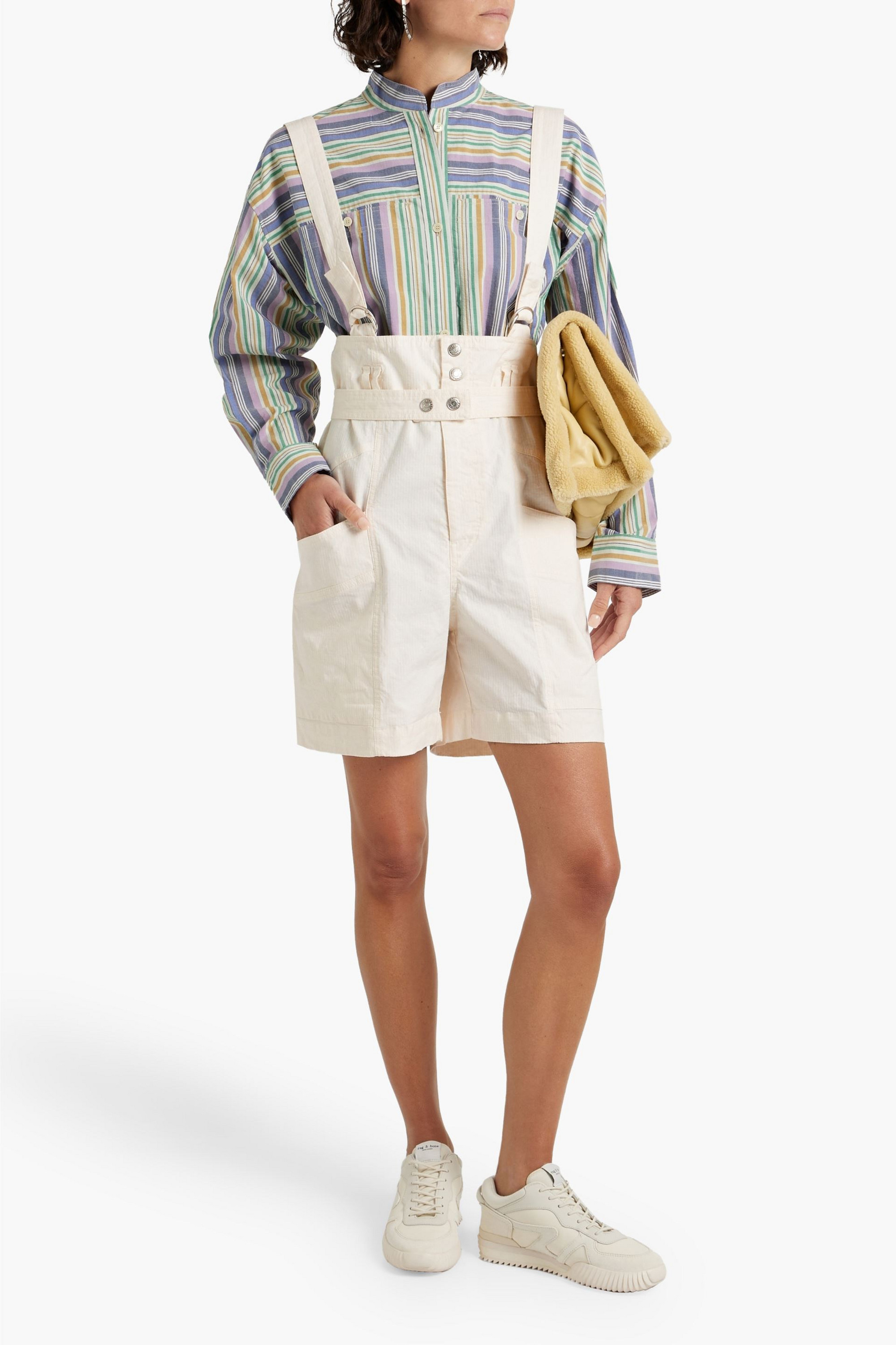 Isabel Marant Effie linen-blend ripstop shorts