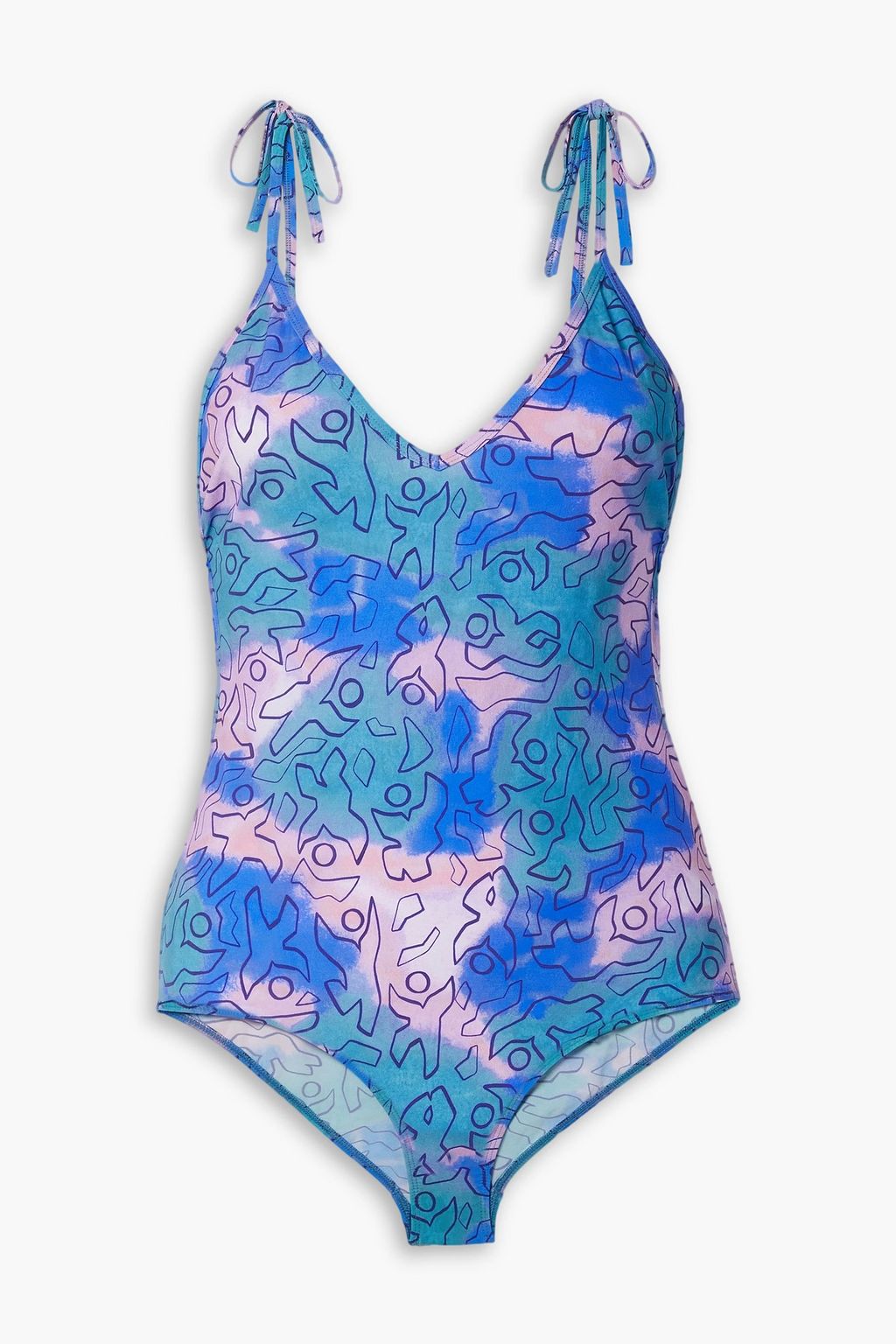 ISABEL MARANT Swan printed swimsuit THE OUTNET