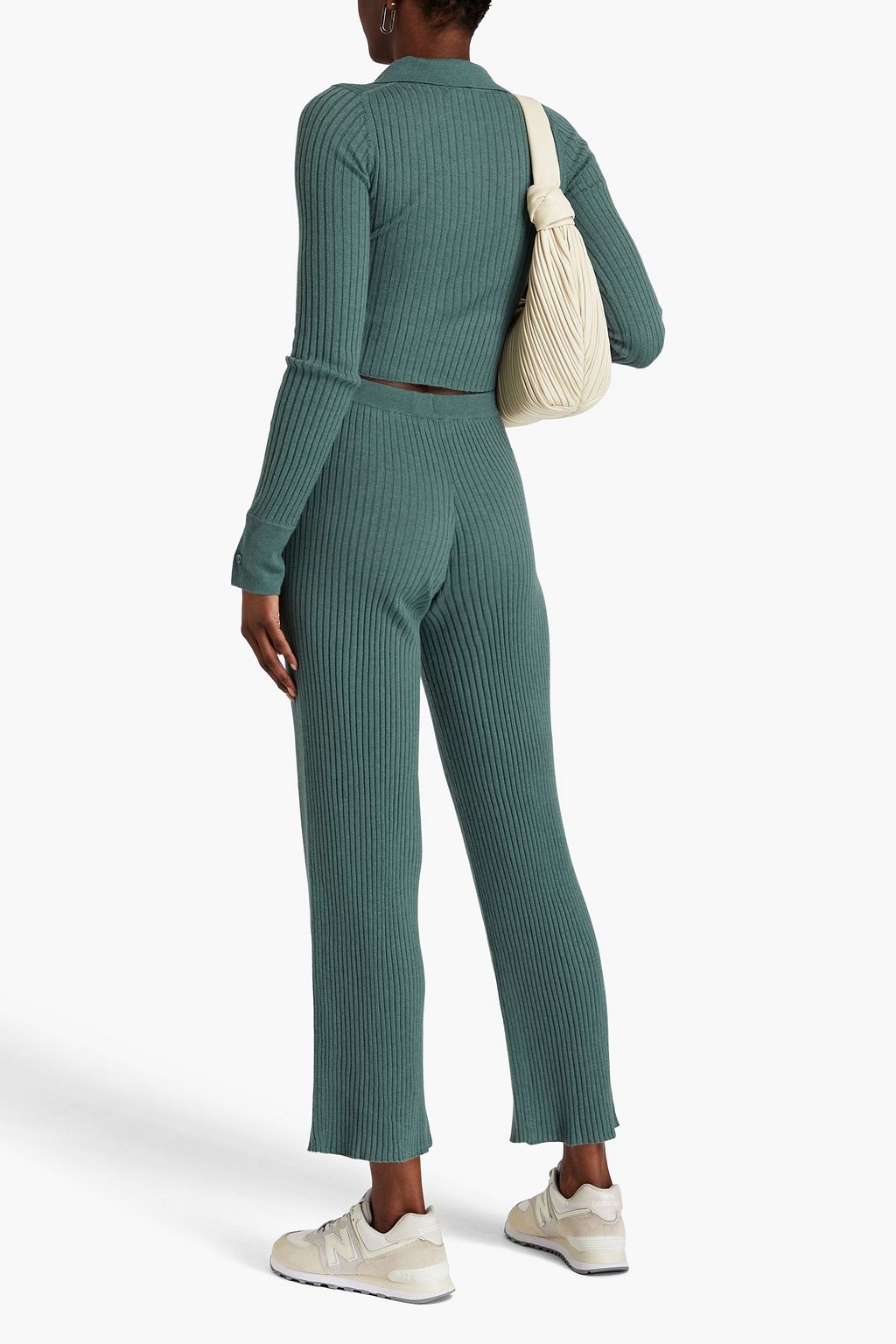 SABLYN Jordan ribbed cashmere straight-leg pants