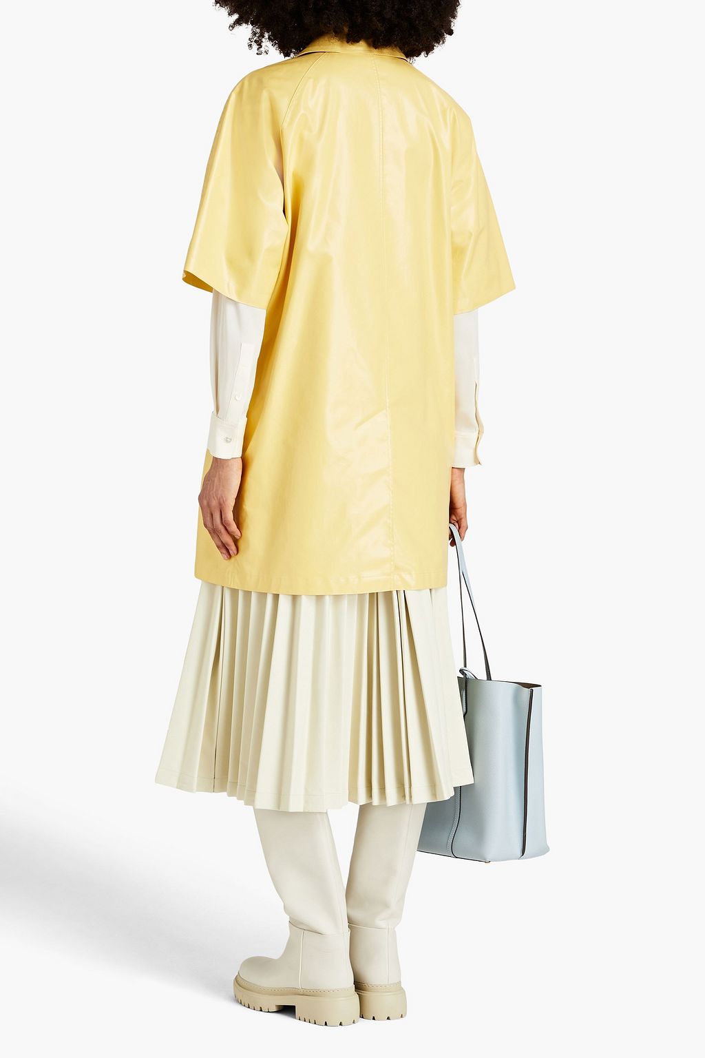 MAX MARA Tondo doppelreihiger Mantel aus beschichteter Baumwolle