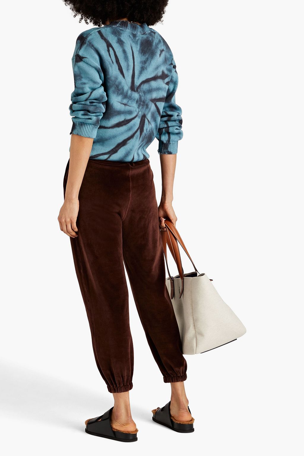 NILI LOTAN Lyvia cottonblend velour track pants THE