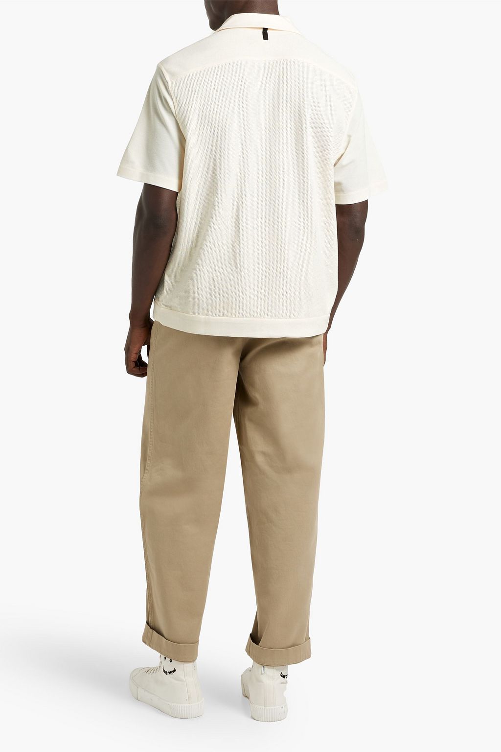 RAG & BONE Avery pointelle-knit cotton shirt