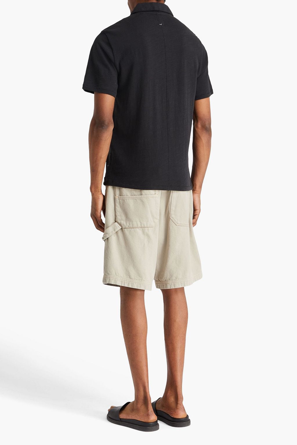 RAG & BONE Slub cotton-jersey polo shirt