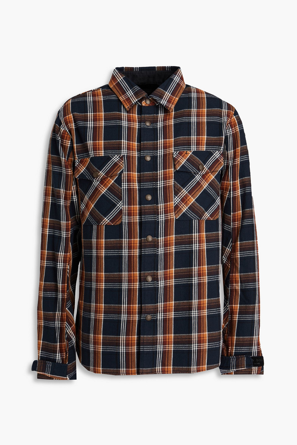 Rag & Bone Jack Checked Cotton Shirt In Blue