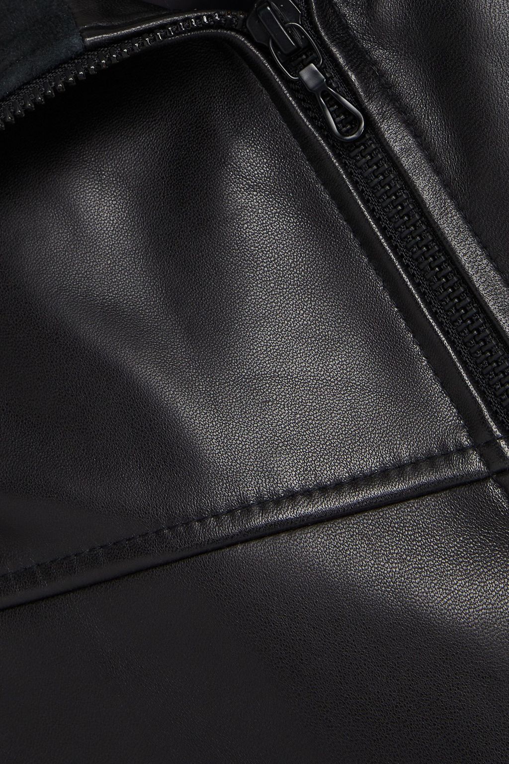RAG & BONE Grant suede-trimmed leather jacket