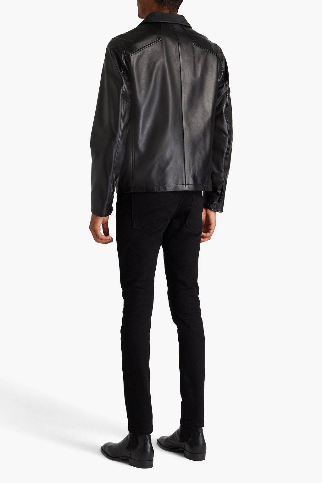 RAG & BONE Grant suede-trimmed leather jacket