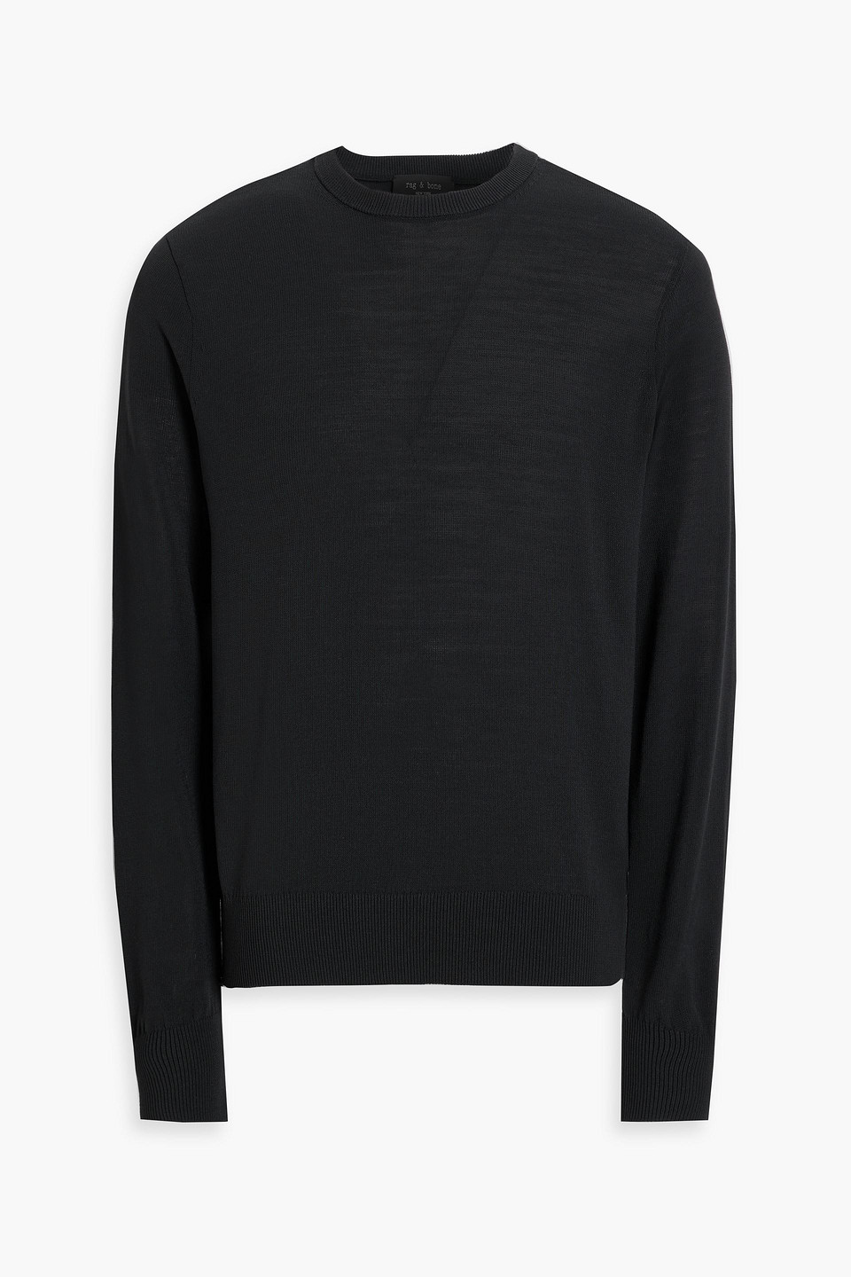 Rag & Bone Nolan Cotton Blend Crewneck Sweater In Black