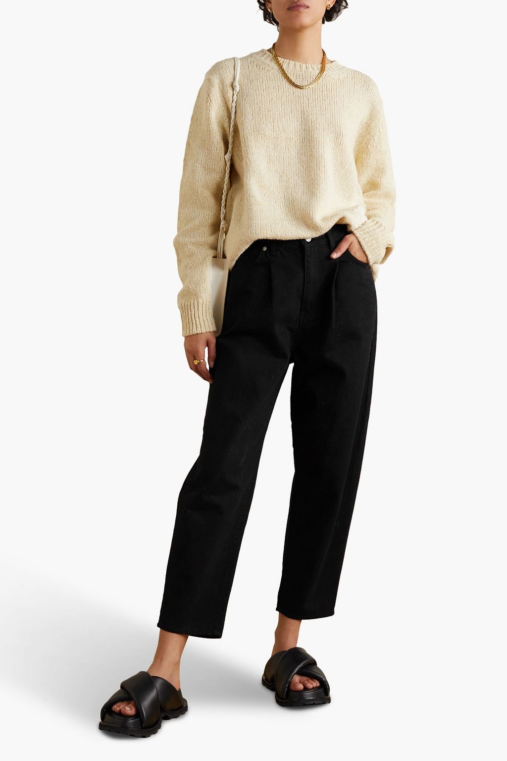 OFFICINE GÉNÉRALE Dana high-rise tapered jeans | THE OUTNET