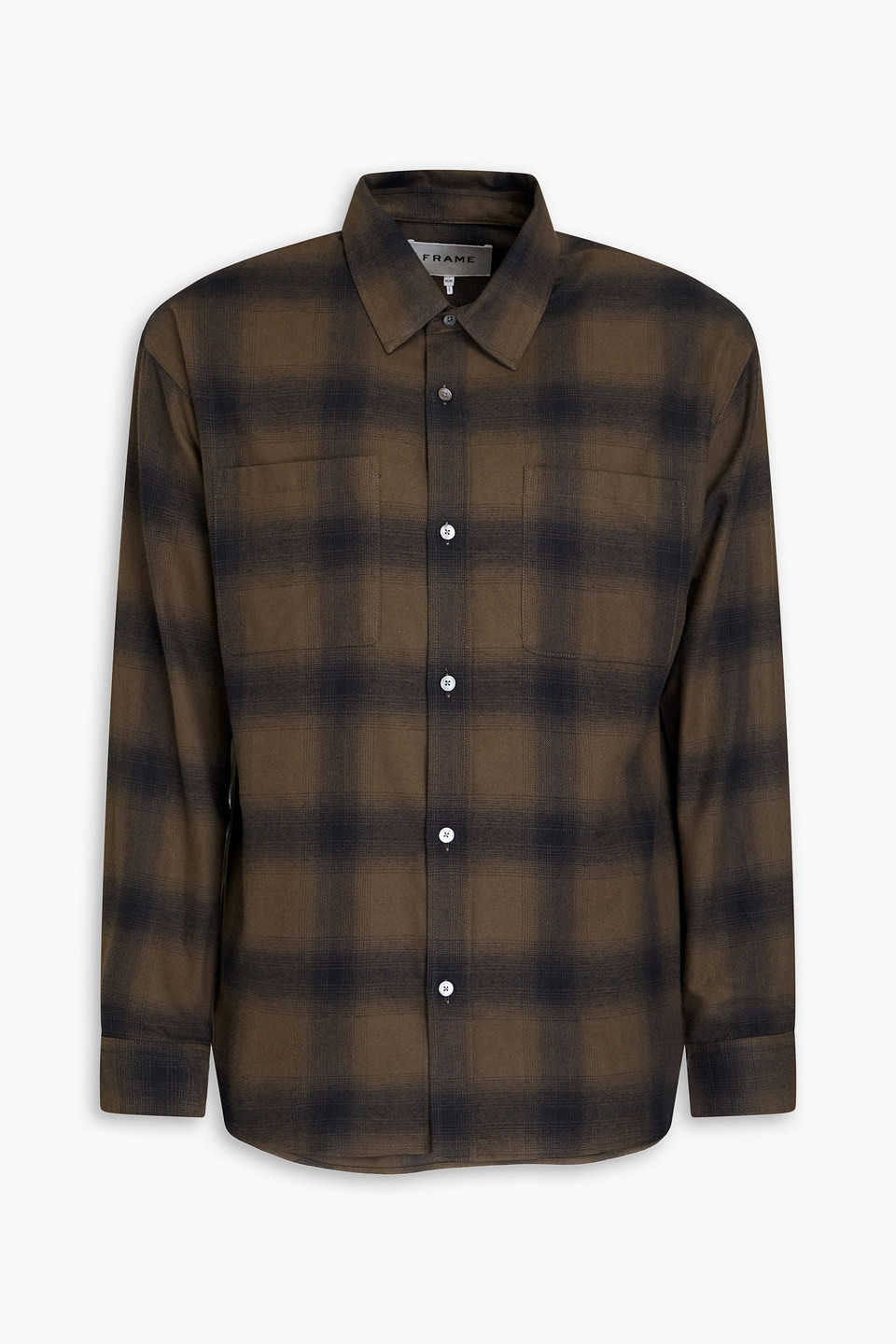 FRAME CHECKED COTTON-FLANNEL SHIRT