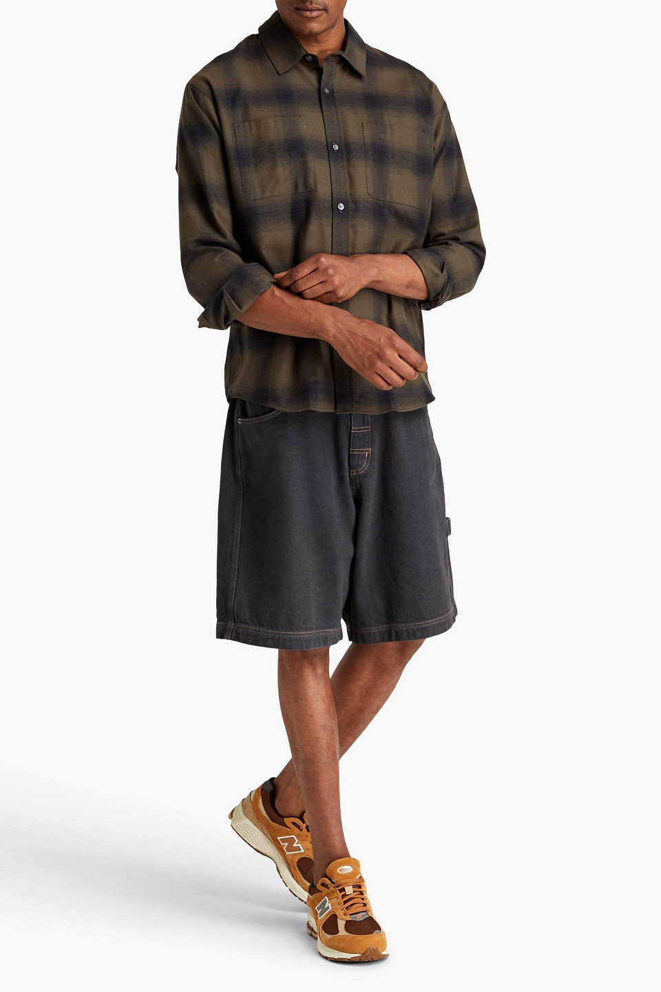 FRAME CHECKED COTTON-FLANNEL SHIRT