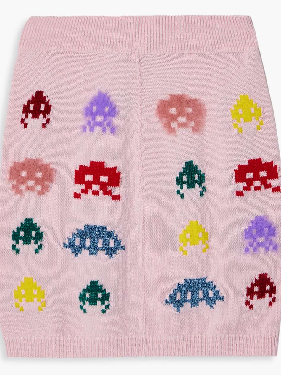 game on metallic intarsia-knit wool-blend mini skirt