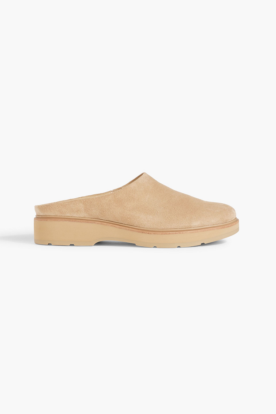 Vince Graham Suede Mules In Beige