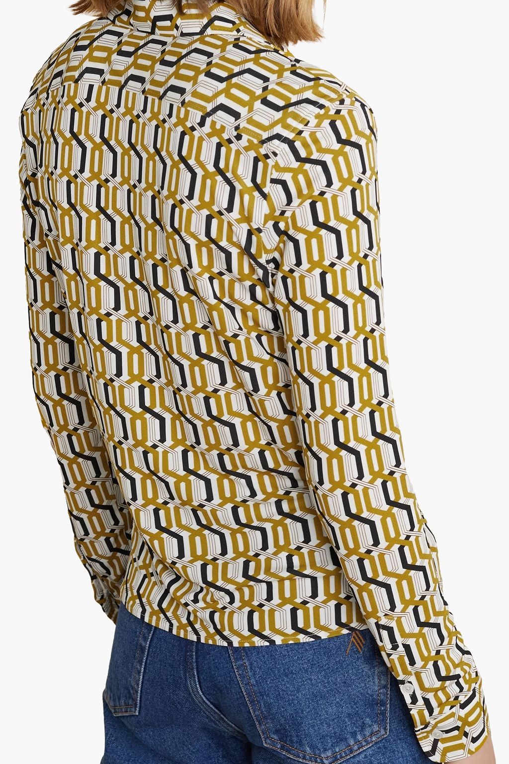 NILI LOTAN Celestine printed crepe shirt