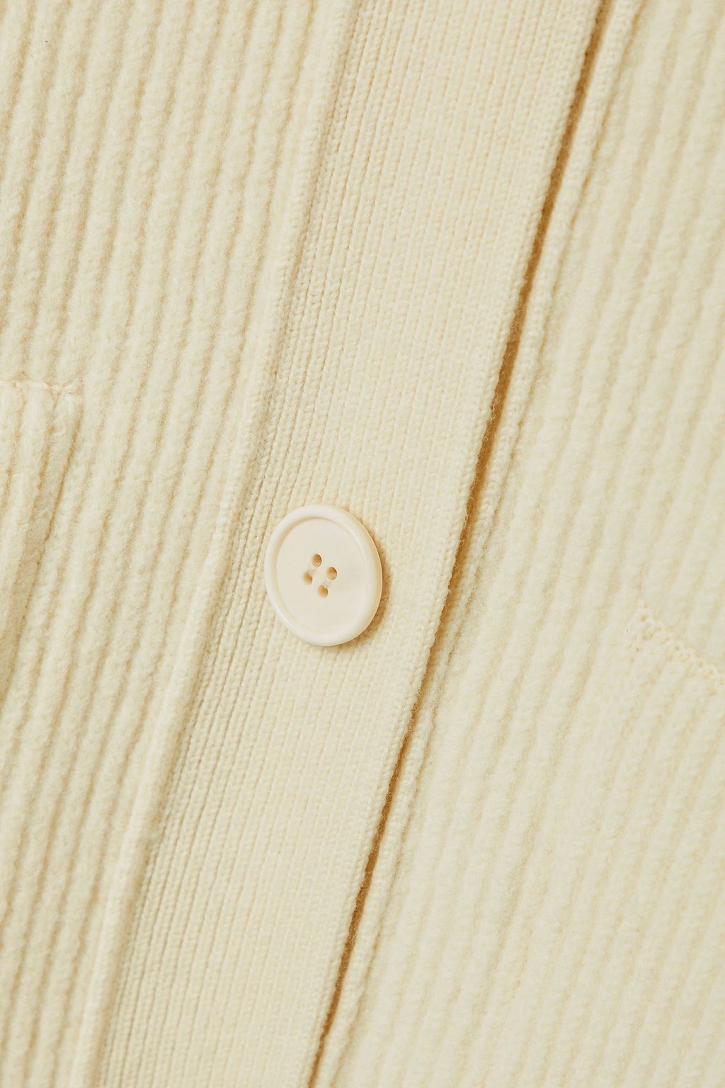 CO Natural World brushed ribbed wool cardigan
