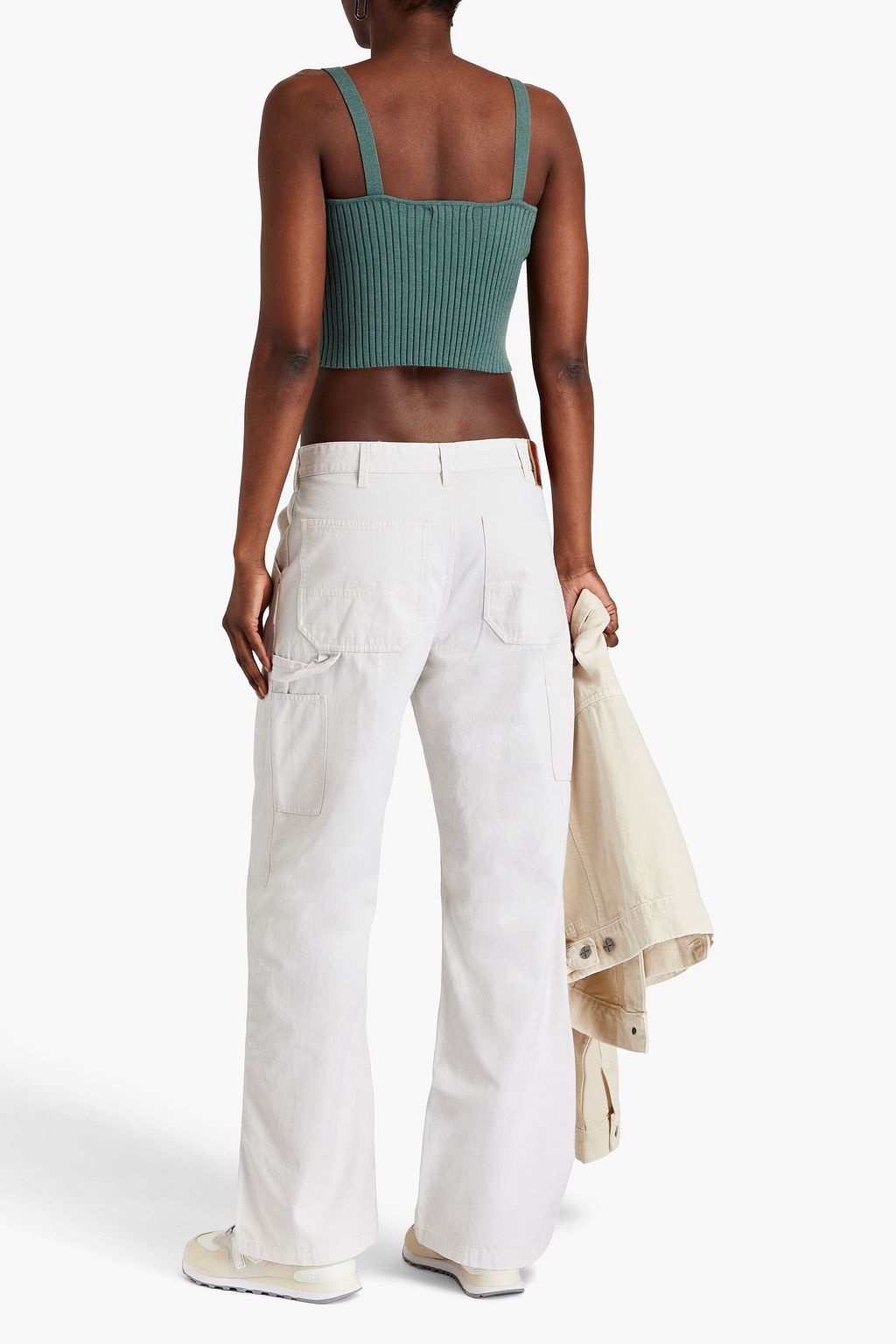 SABLYN Katalina geripptes Cropped Oberteil aus Kaschmir