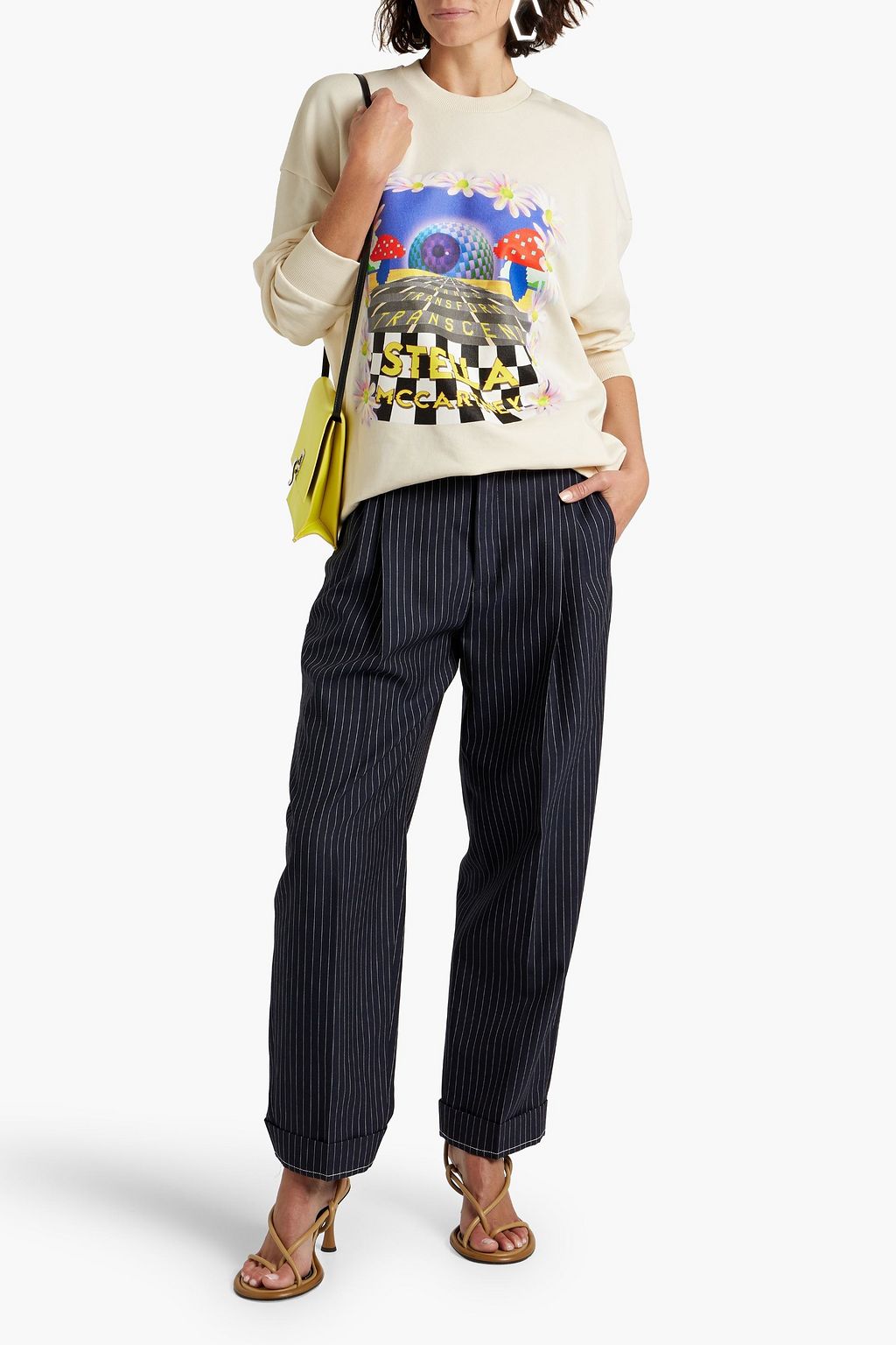 STELLA MCCARTNEY Day Tripper oversized printed cotton and Lyocell-blend sweatshirt