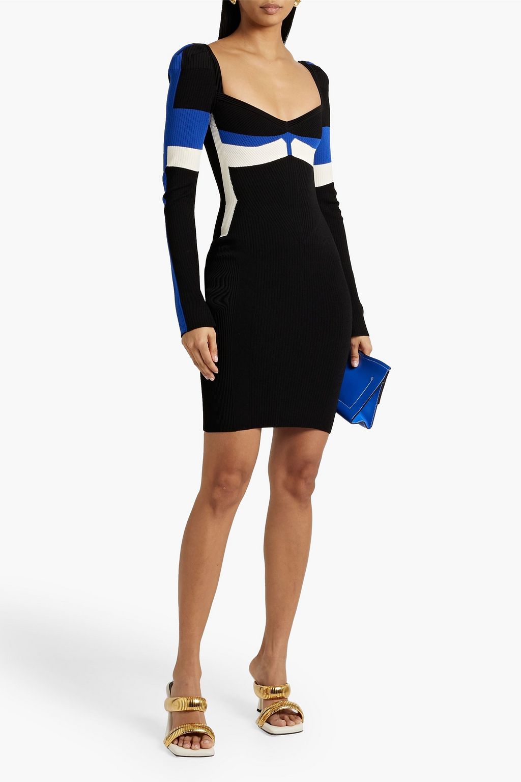 AZ FACTORY Your Body color-block ribbed-knit mini dress