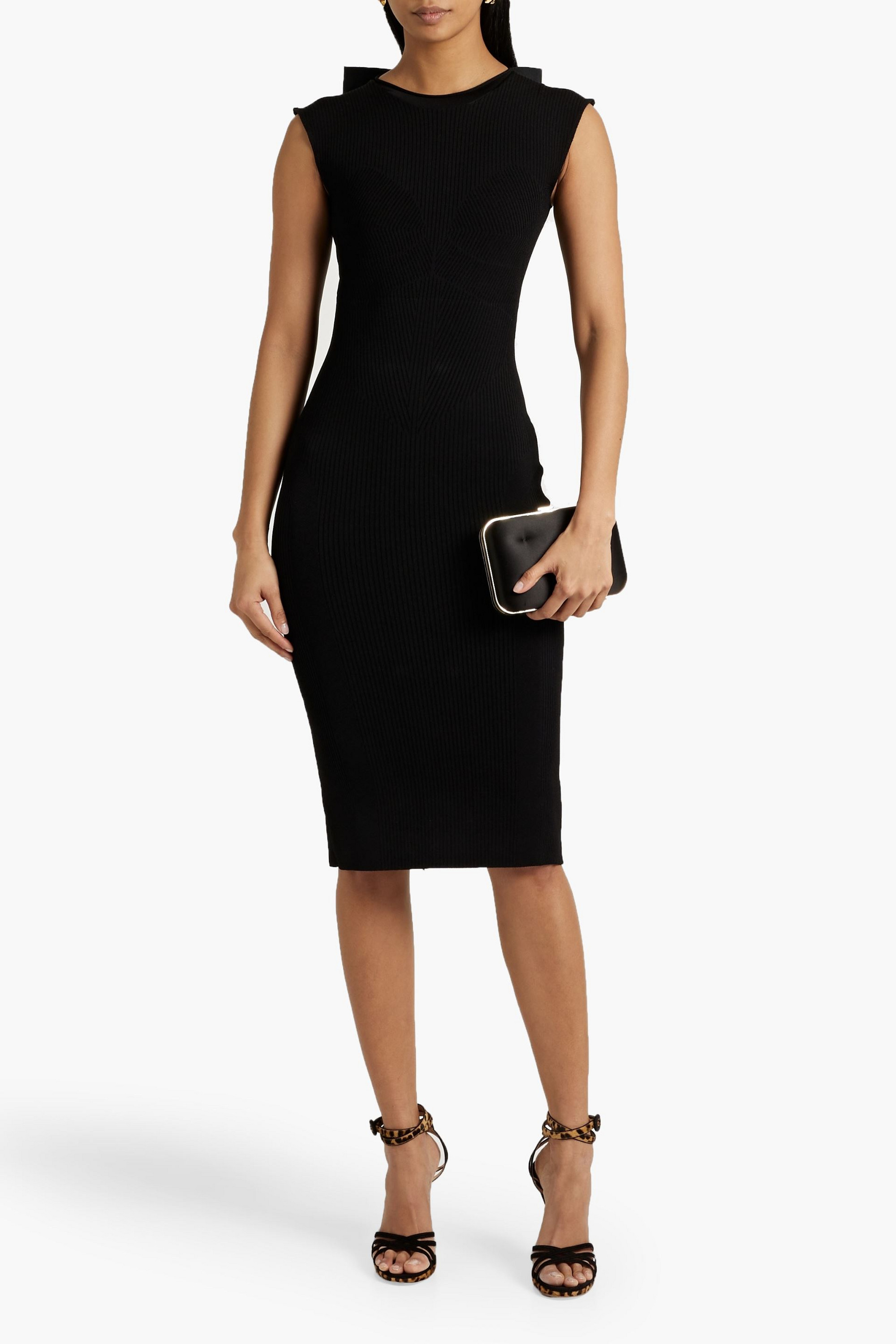 AZ Factory MyBody bow-embellished ribbed-knit dress