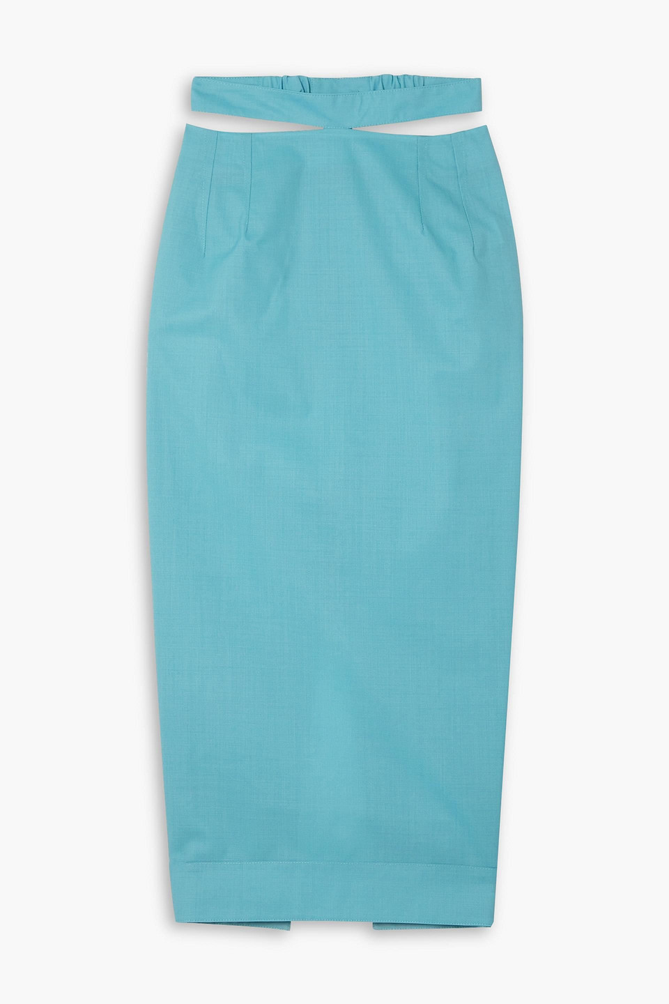 jacquemus - valerie cutout wool midi skirt - blue - fr 34