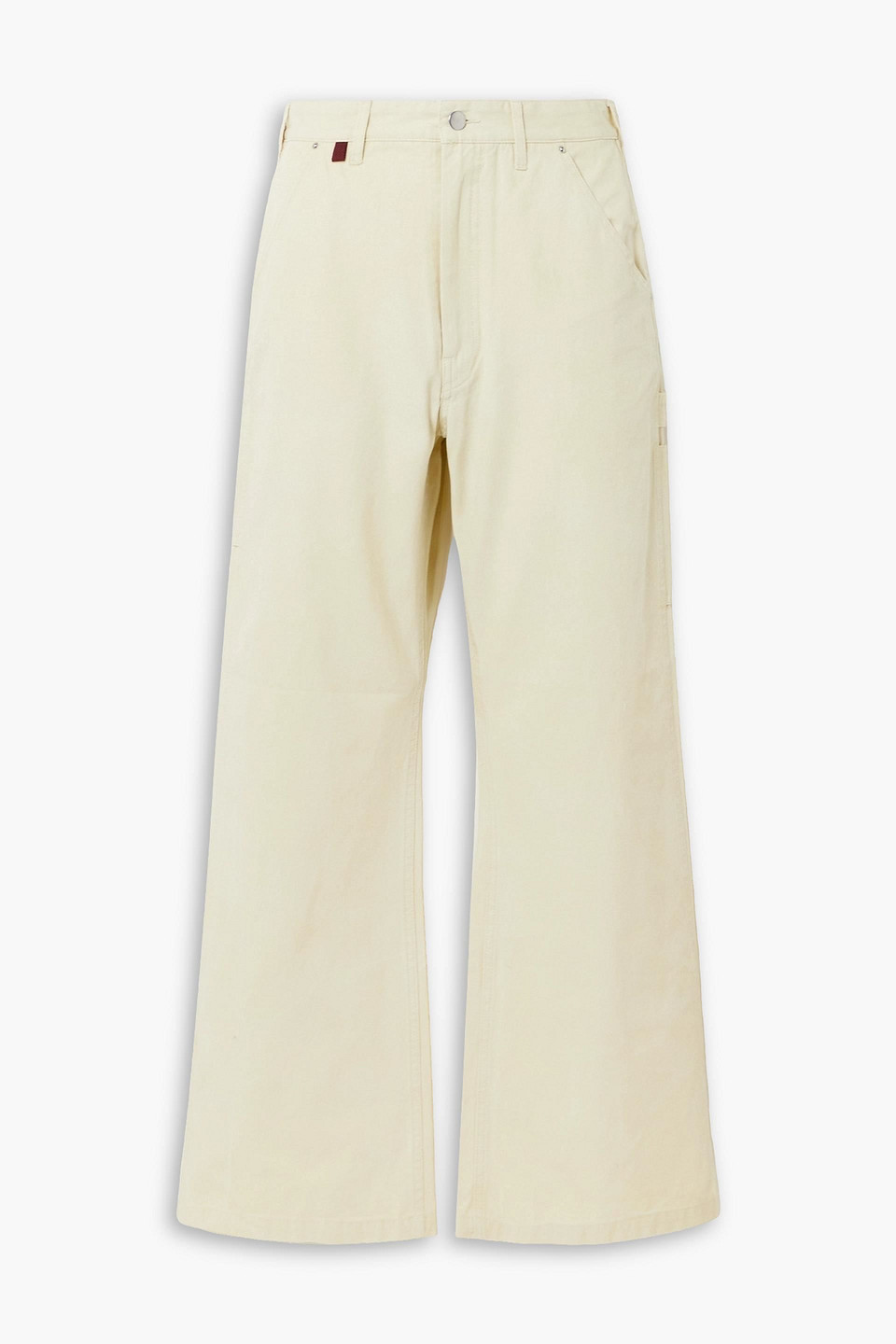 【ACNE STUDIOS】distressed cotton-canvas wide-leg パンツ Acne Studios Cotton-canvas Wide-leg Pants In Neutral | ModeSens