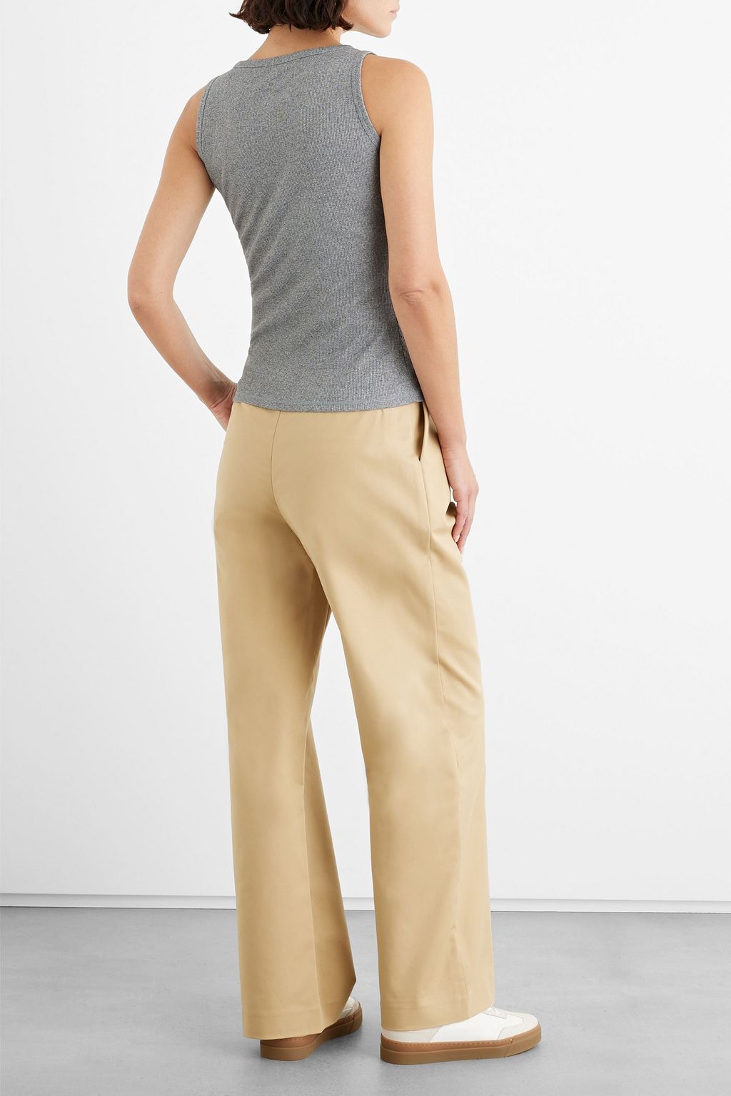 IRIS & INK Simone ribbed Lyocell and cotton-blend jersey tank