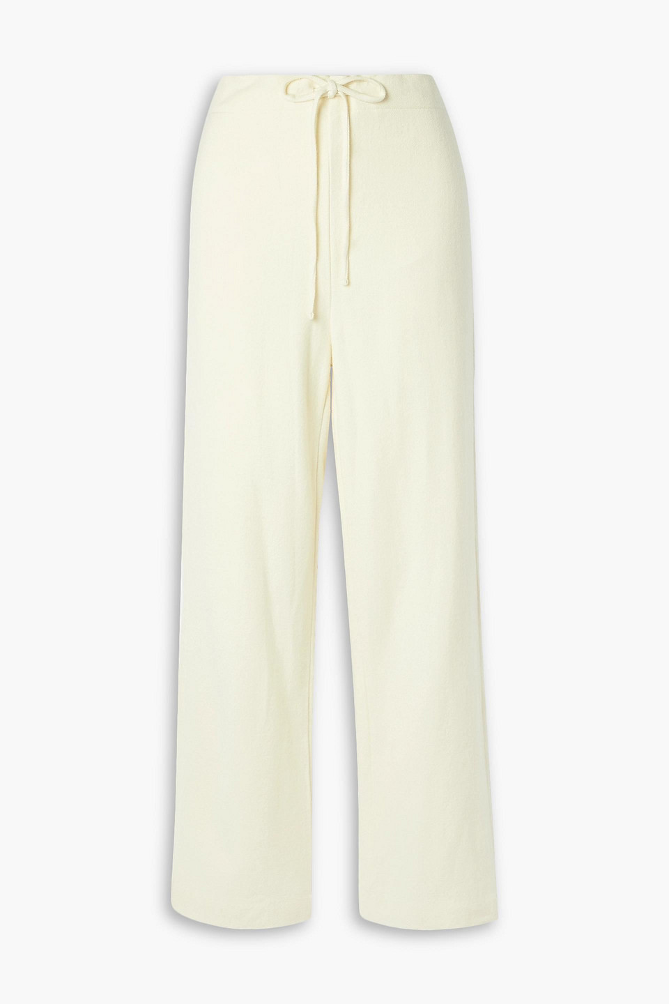 Shop Co Brushed Wool-twill Wide-leg Pants In Cream