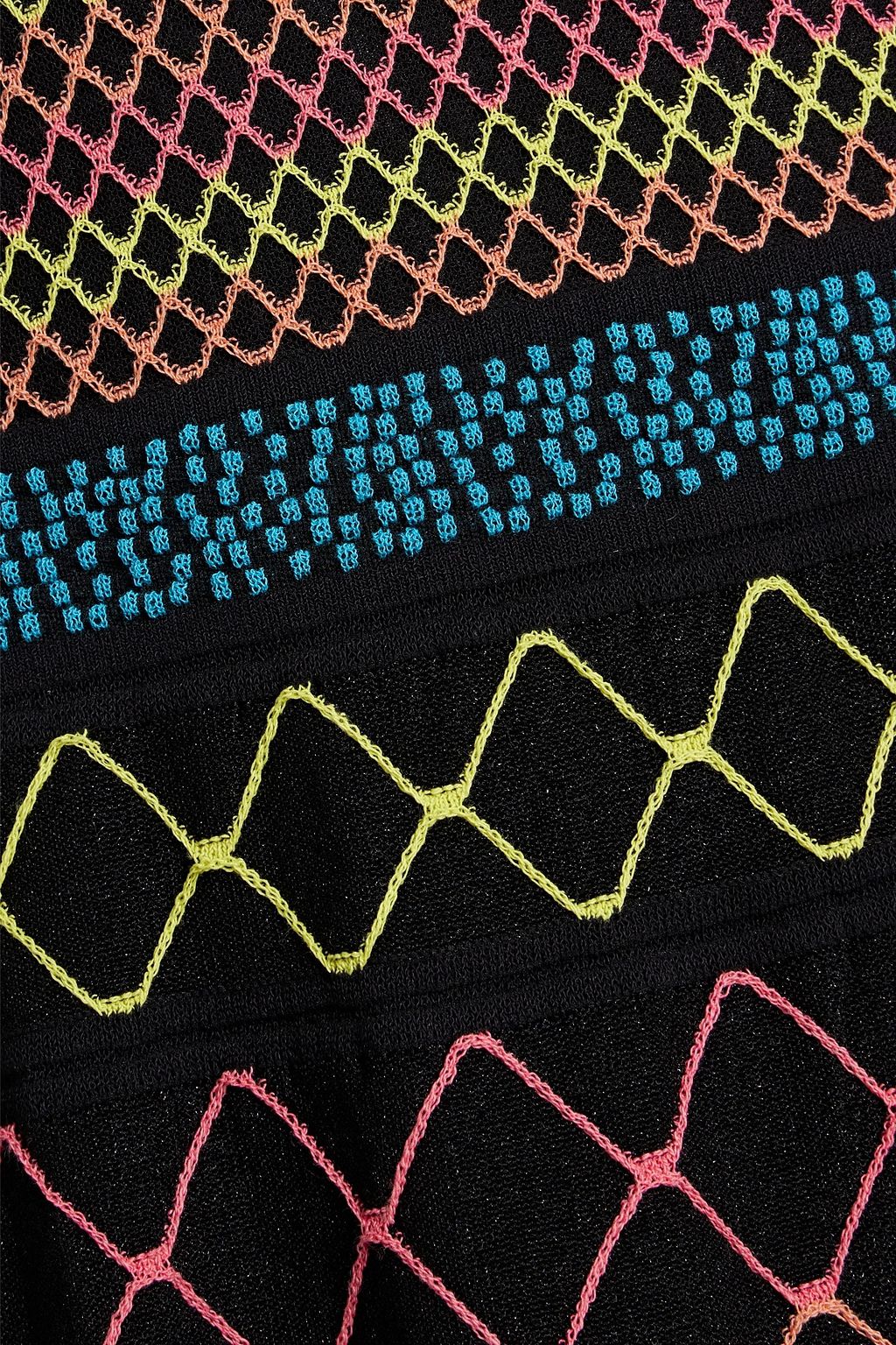 M MISSONI Embroidered cotton-blend mini dress