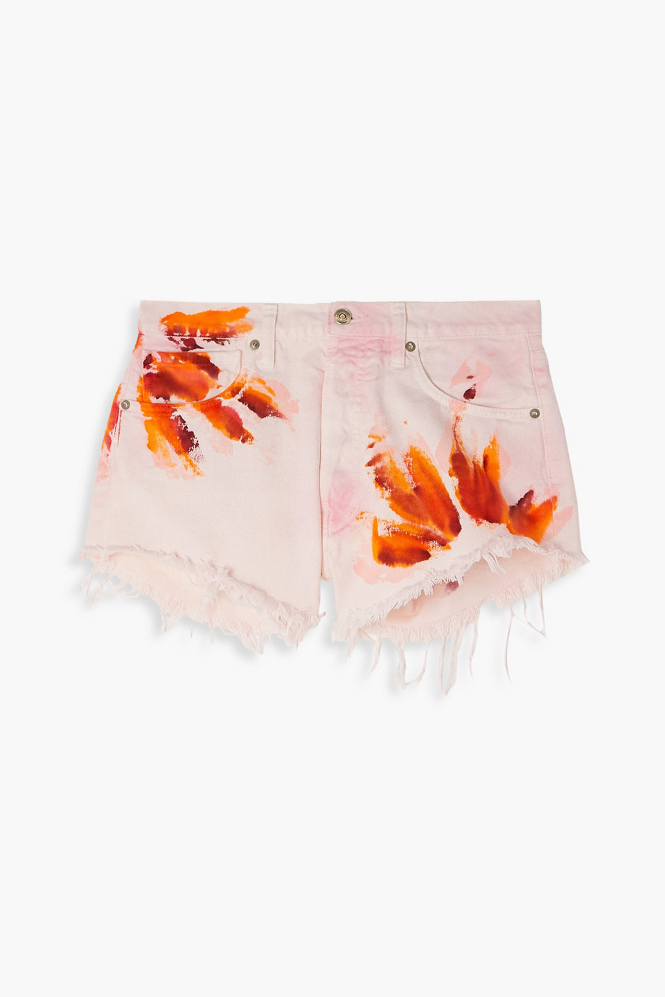Antolina Paris Desert Island frayed printed denim shorts