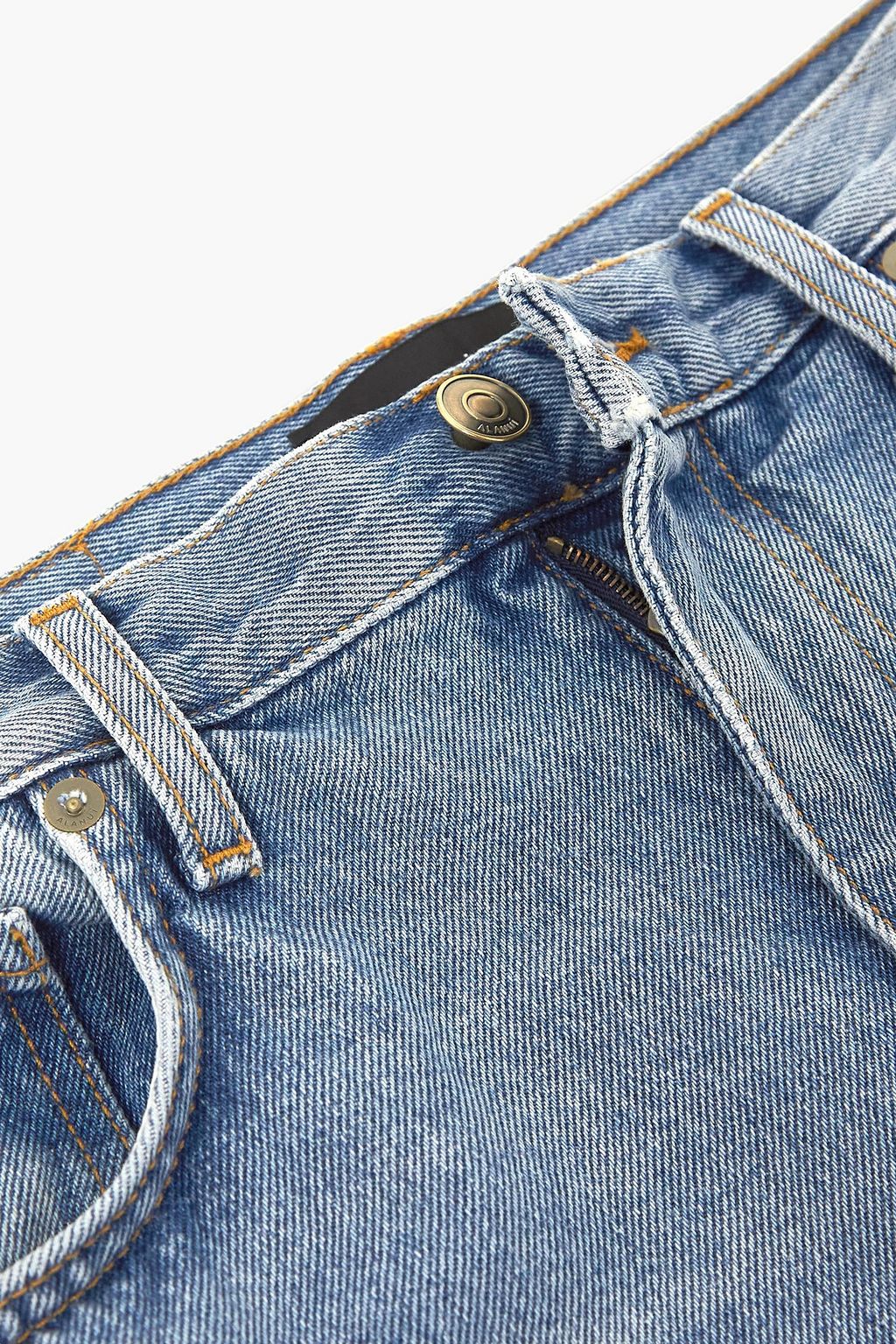 ALANUI クロップド ハイライズ ストレートレッグジーンズ かぎ針編みトリム