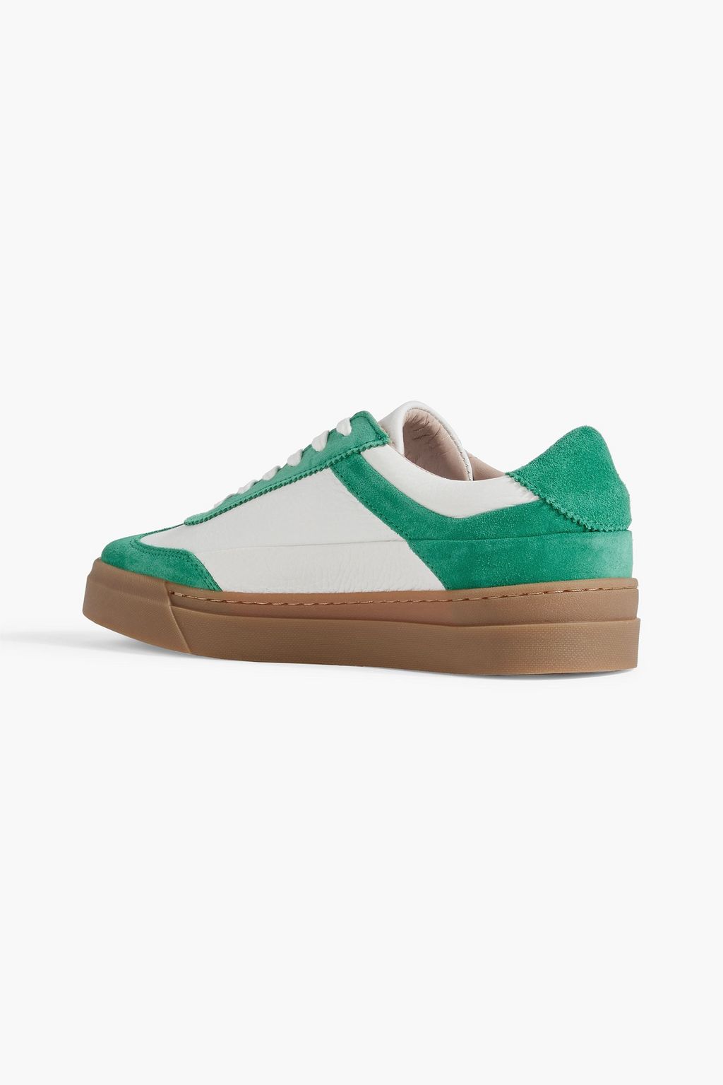 IRIS & INK Gina leather and suede sneakers | THE OUTNET