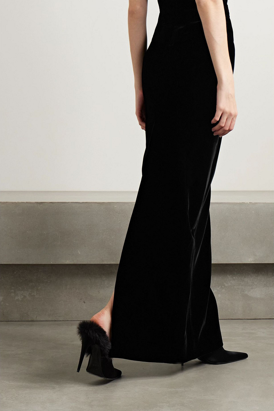  Wardrobe.nyc - Maxirock Aus Samt - Schwarz - Xl 