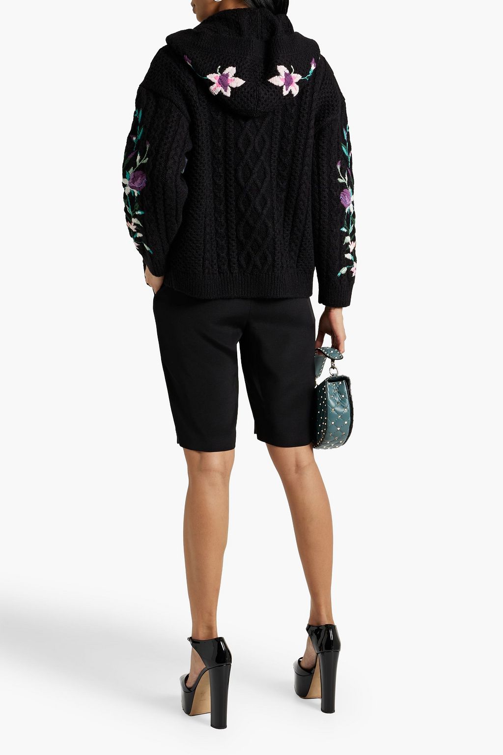 VALENTINO GARAVANI Wool-blend crepe shorts