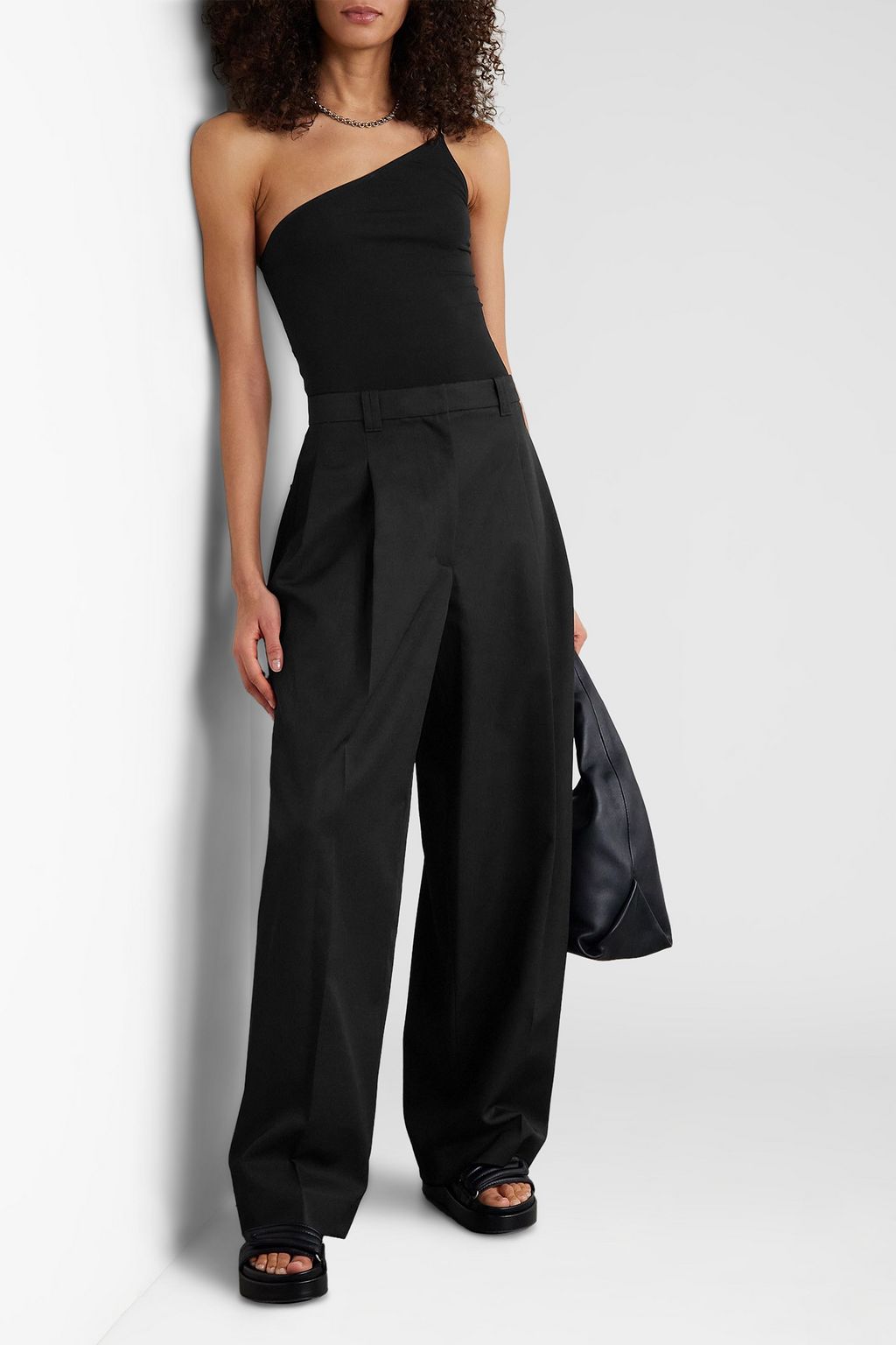 NILI LOTAN Charley one-shoulder stretch-jersey top