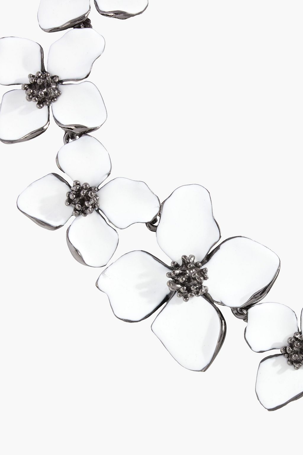 OSCAR DE LA RENTA Stahlgraue Kette mit Emaille