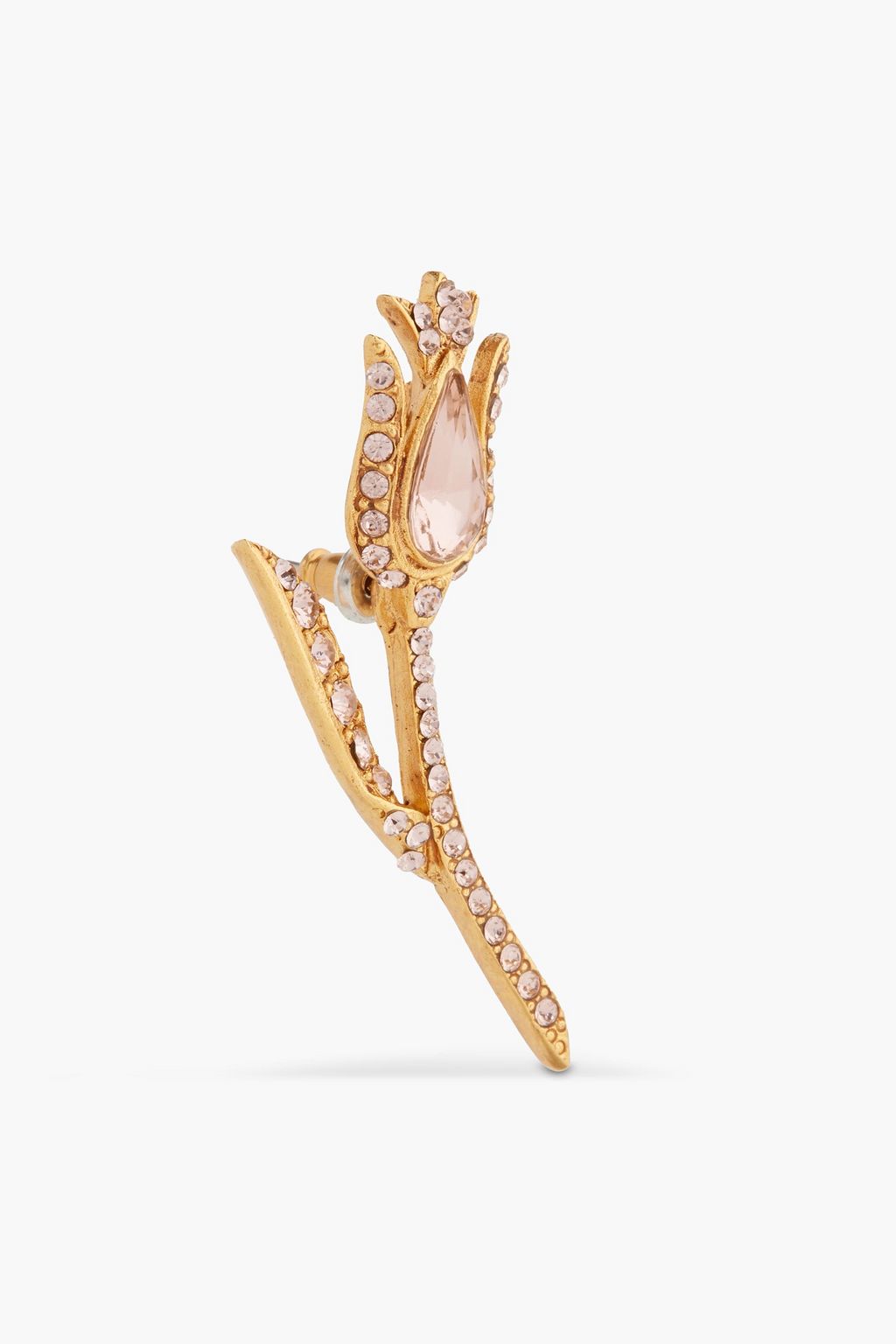 OSCAR DE LA RENTA Gold-tone crystal earrings