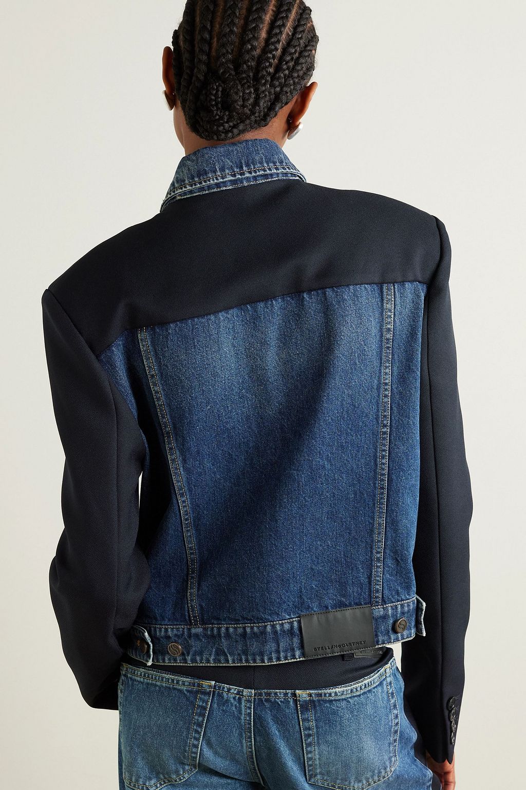 STELLA MCCARTNEY Denim and wool-twill jacket