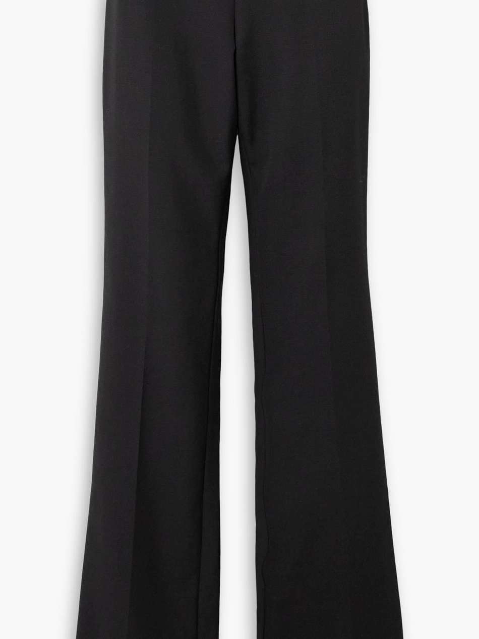 embroidered embellished grain de poudre wool bootcut pants