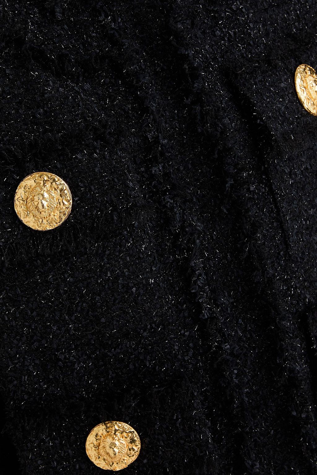 BALMAIN Frayed metallic tweed jacket