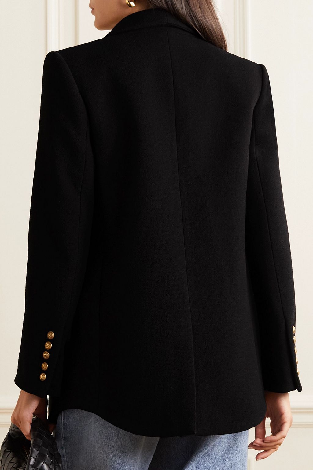 BALMAIN بليزر من الصوف مزركش بأزرار